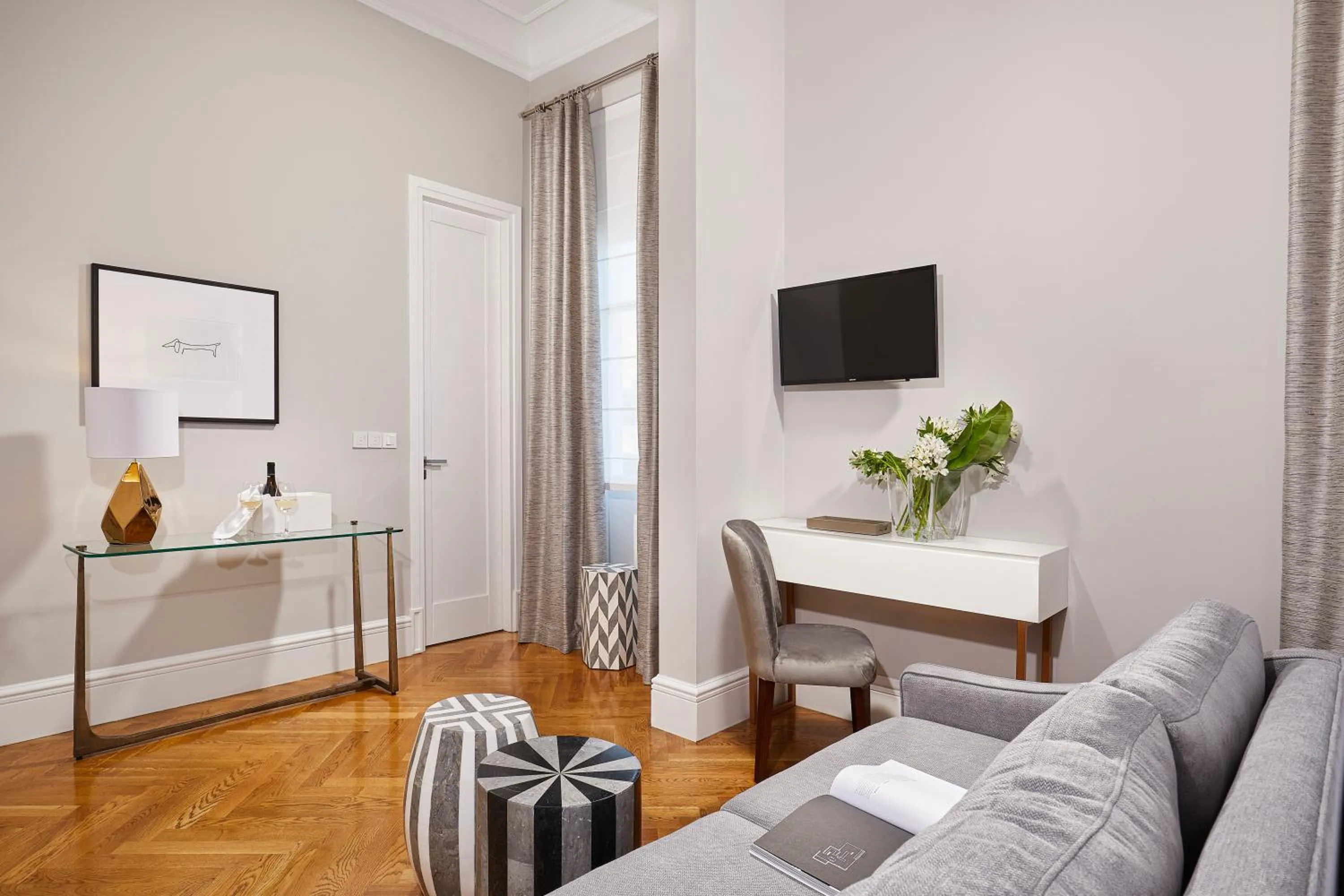 Living room in MiraMe Athens Boutique Hotel