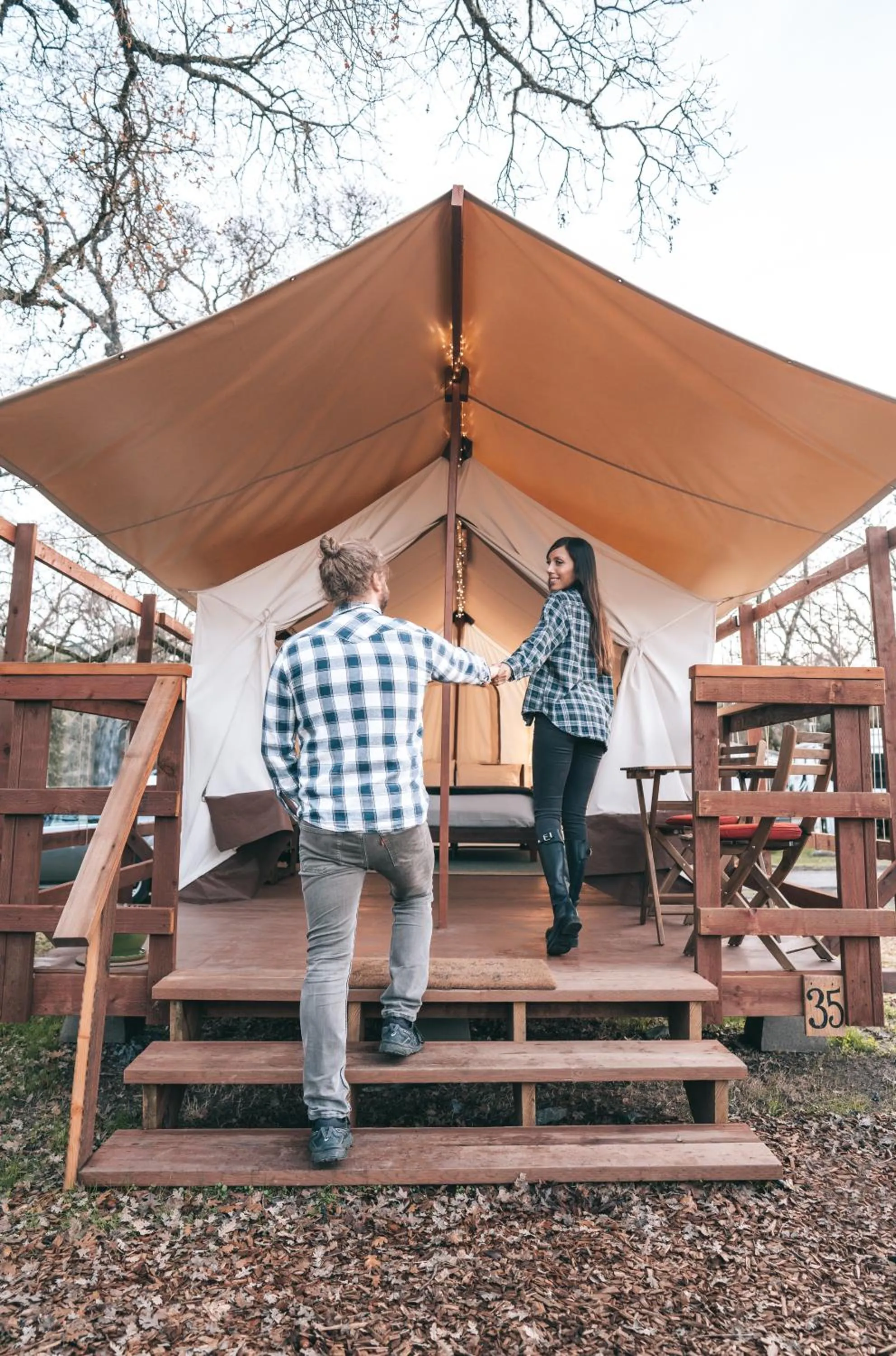 People in Wildhaven Sonoma Glamping