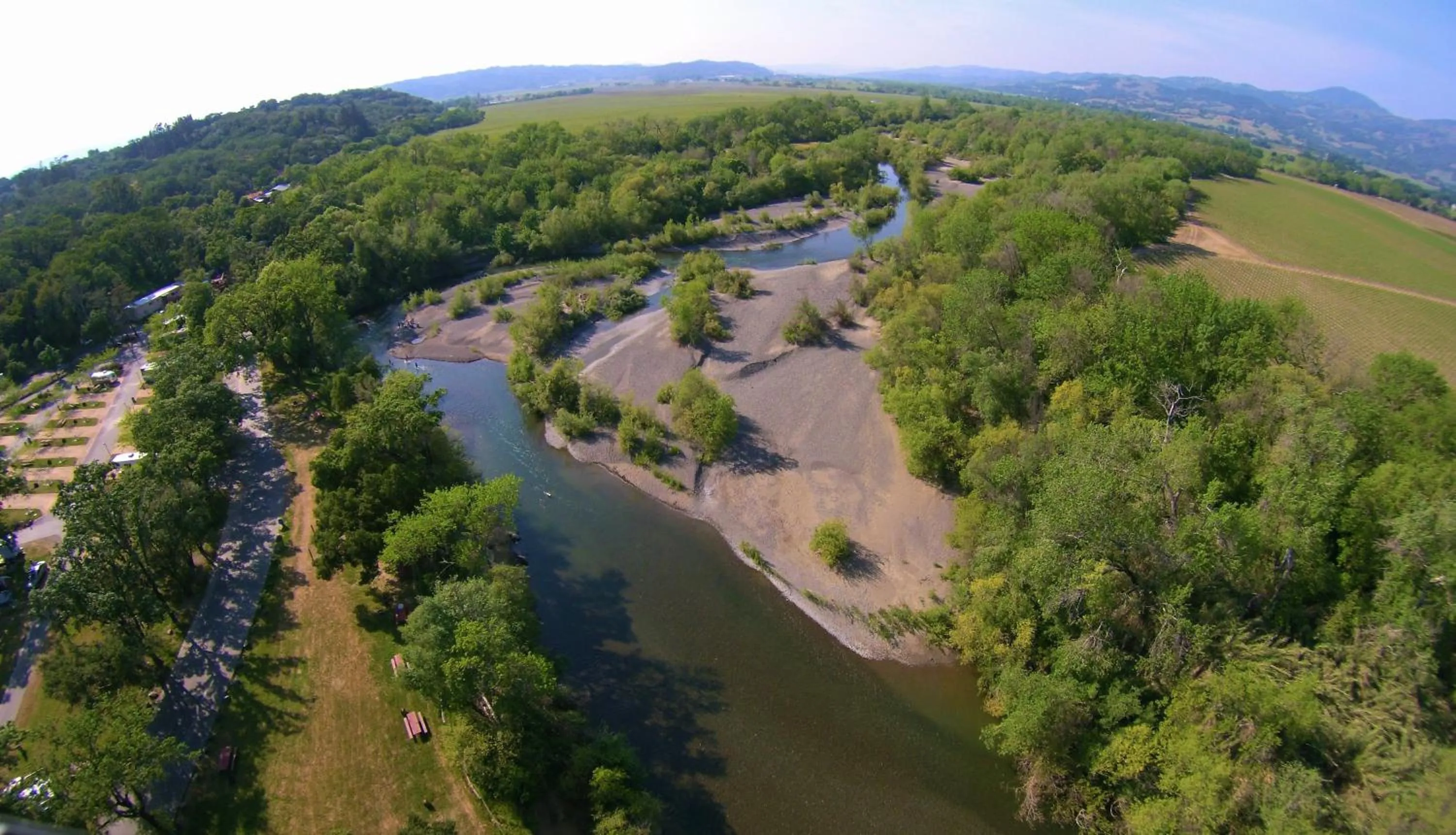Bird's eye view in Wildhaven Sonoma Glamping