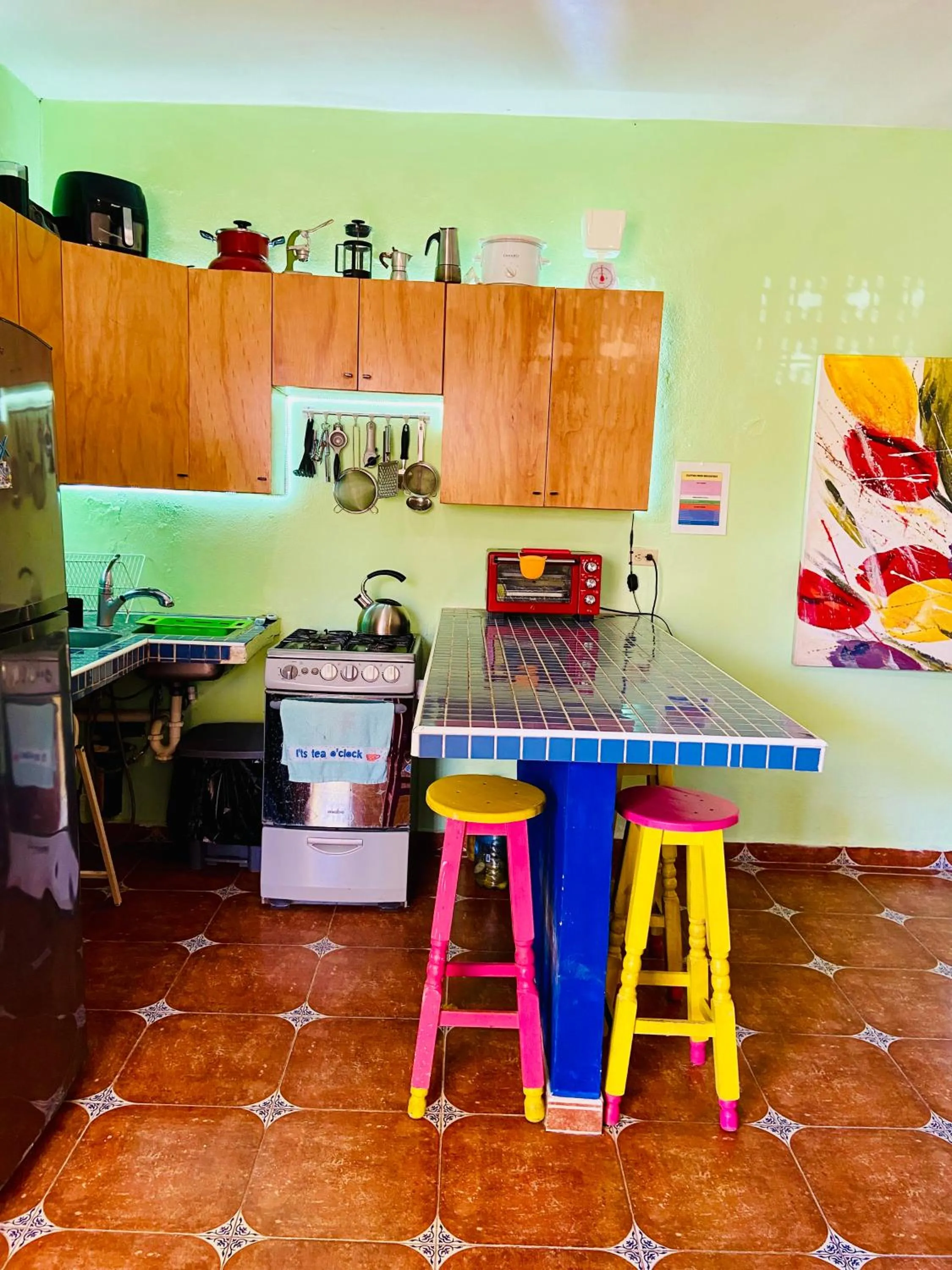 Kitchen or kitchenette in Casa Kini en Cancún