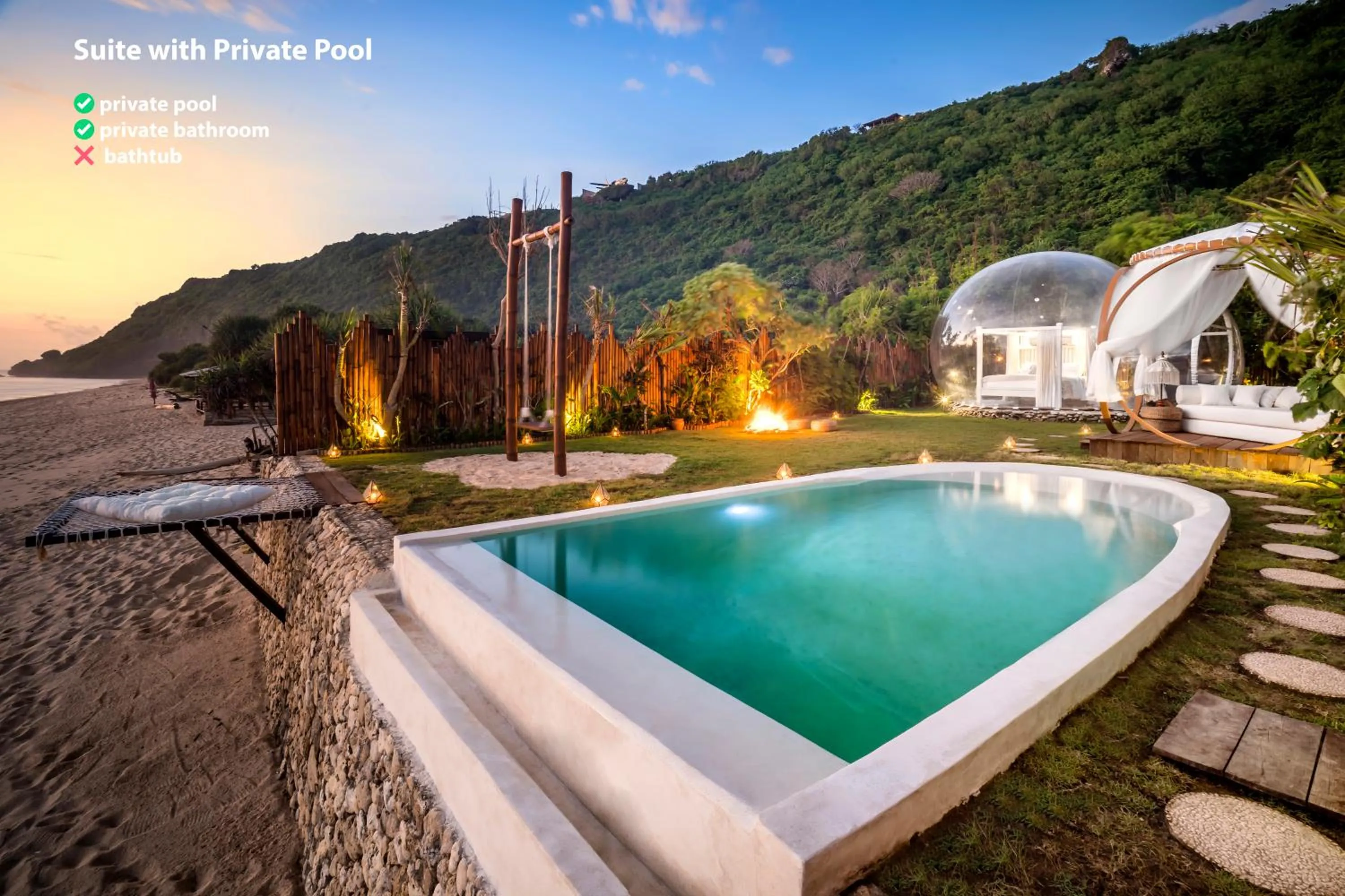 Beach in Bubble Hotel Nyang Nyang - Adults only - New Year's Offer