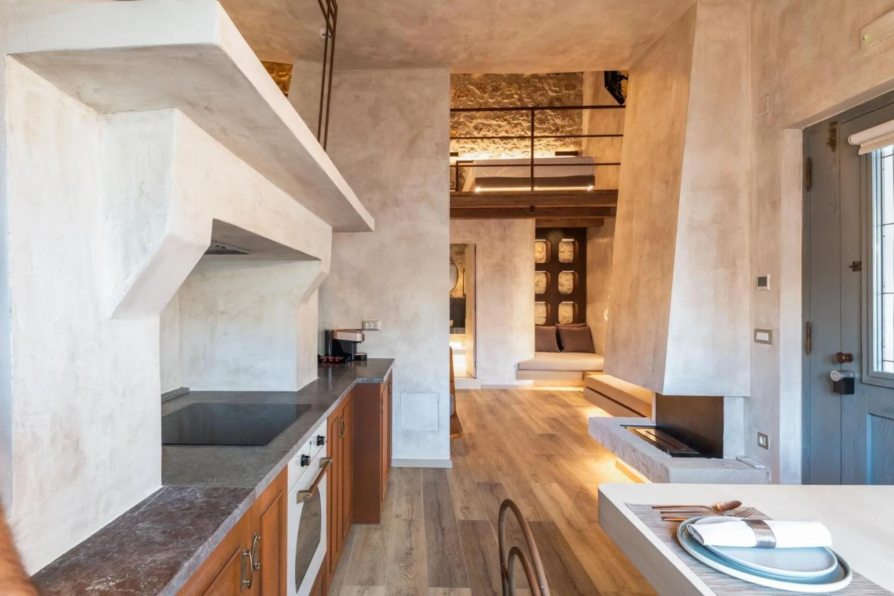 Kitchen or kitchenette in Inotropes Boutique Suites - Adults Only