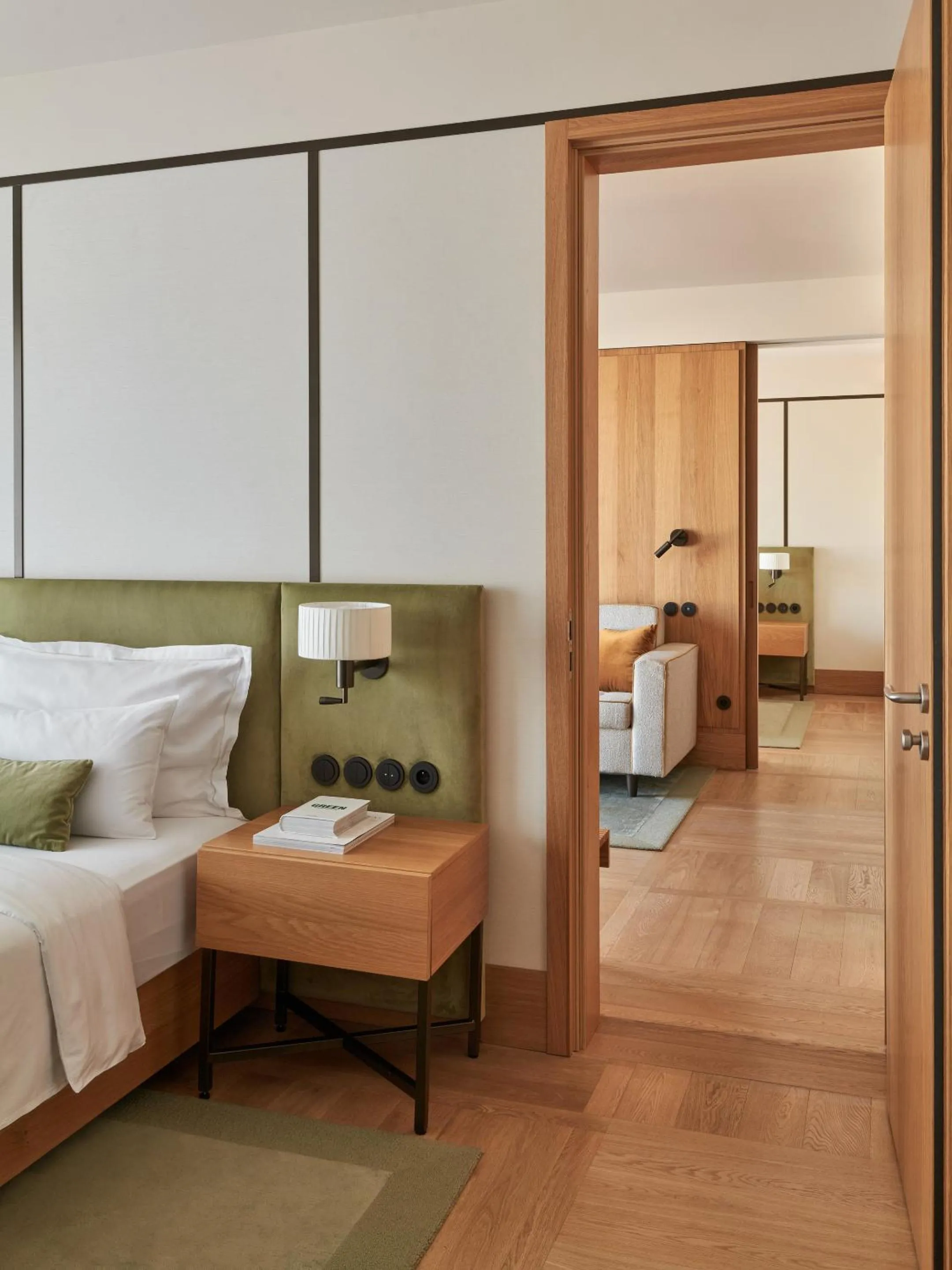 Living room, Bed in The Julius Prague