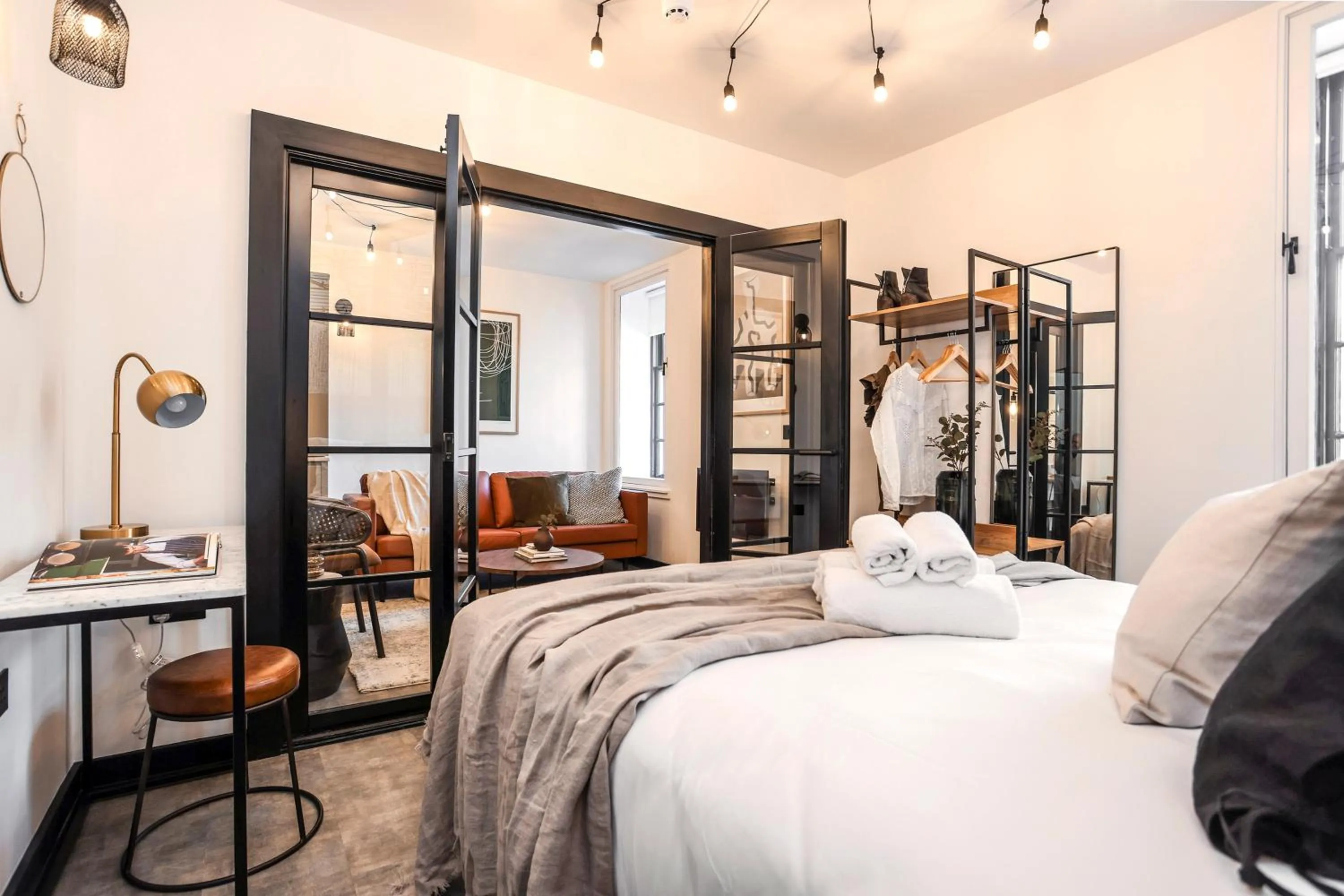 Bed in The Brewers Rooms Contemporary Aparthotel