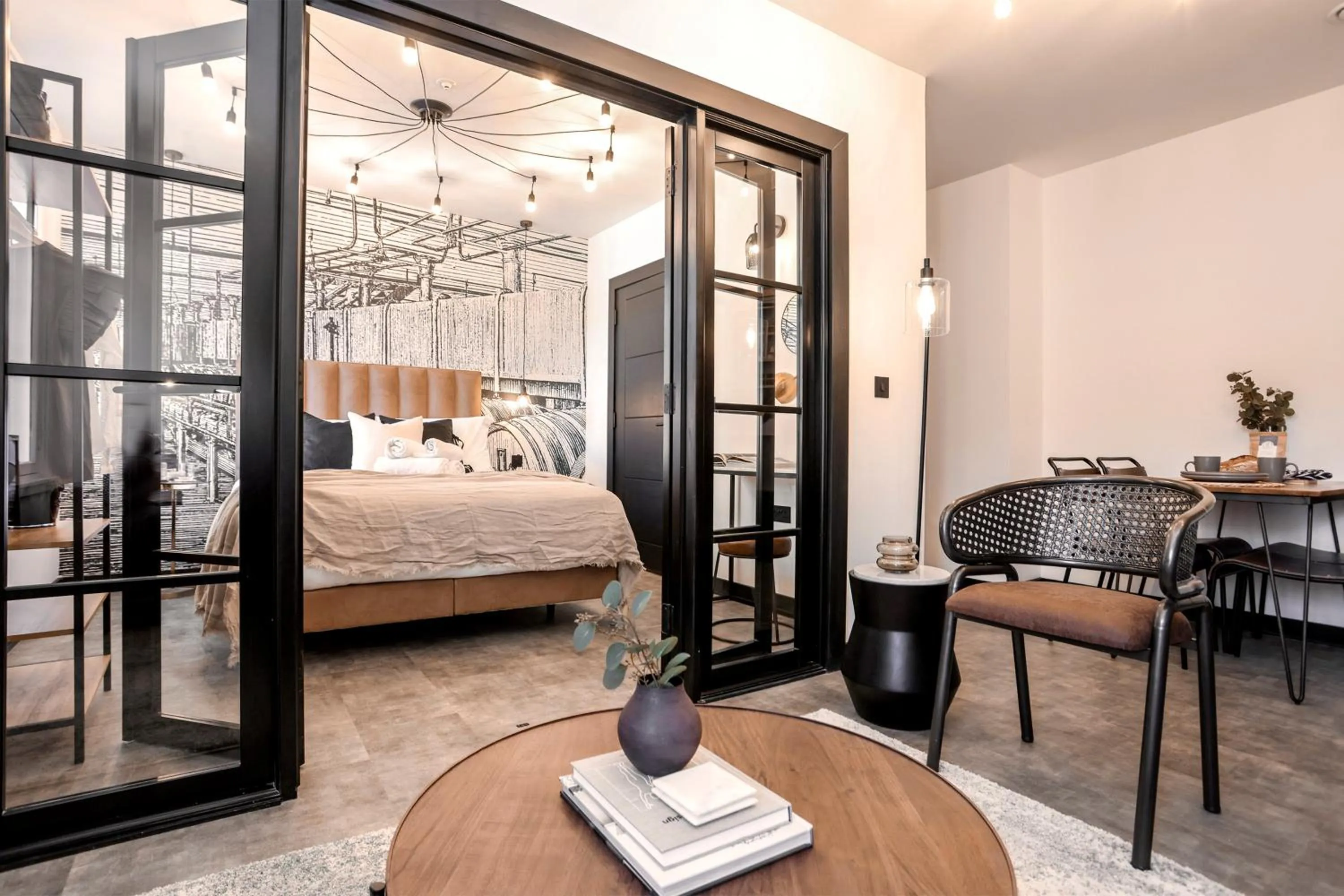 Bed in The Brewers Rooms Contemporary Aparthotel