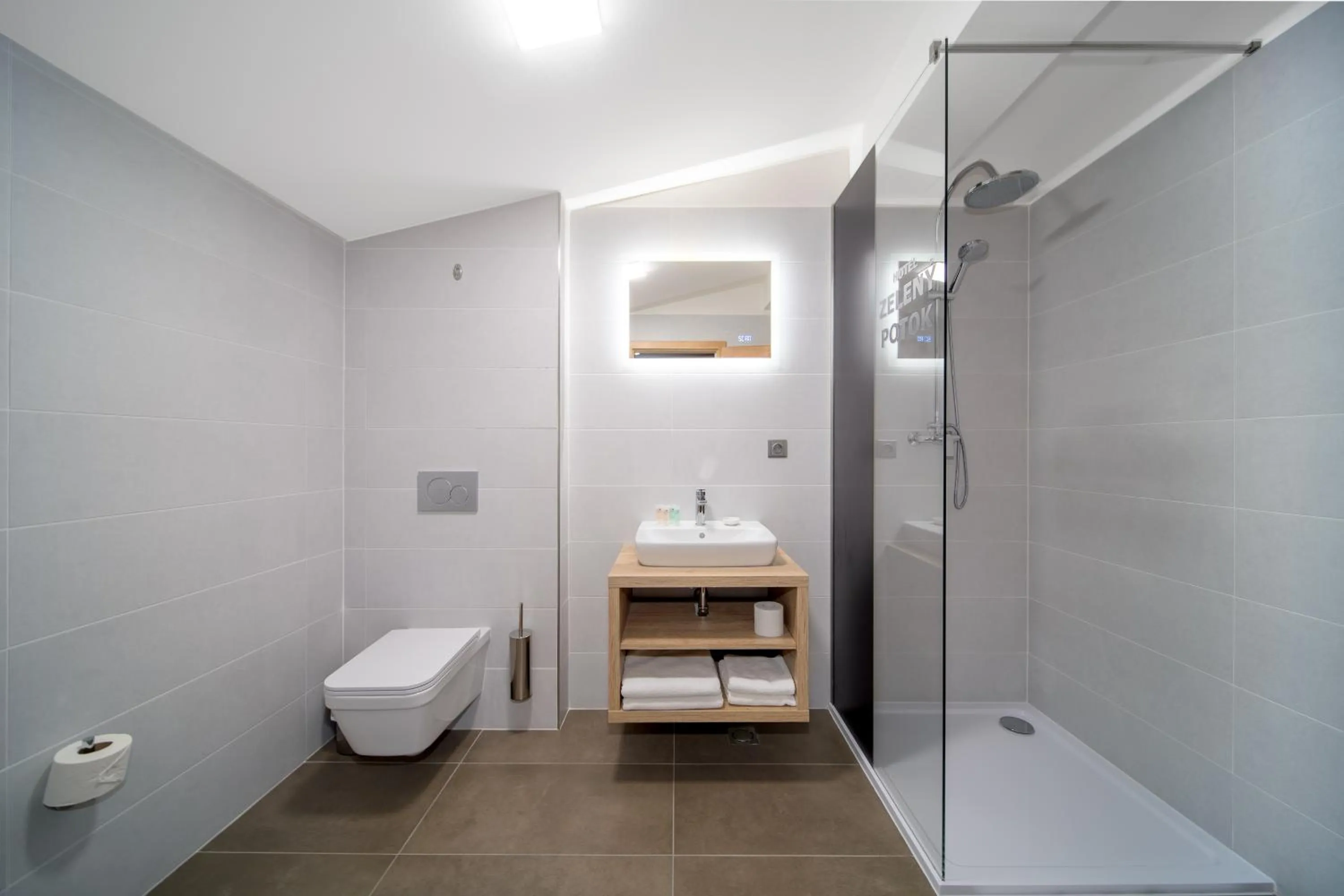 Shower in Hotel Zelený potok