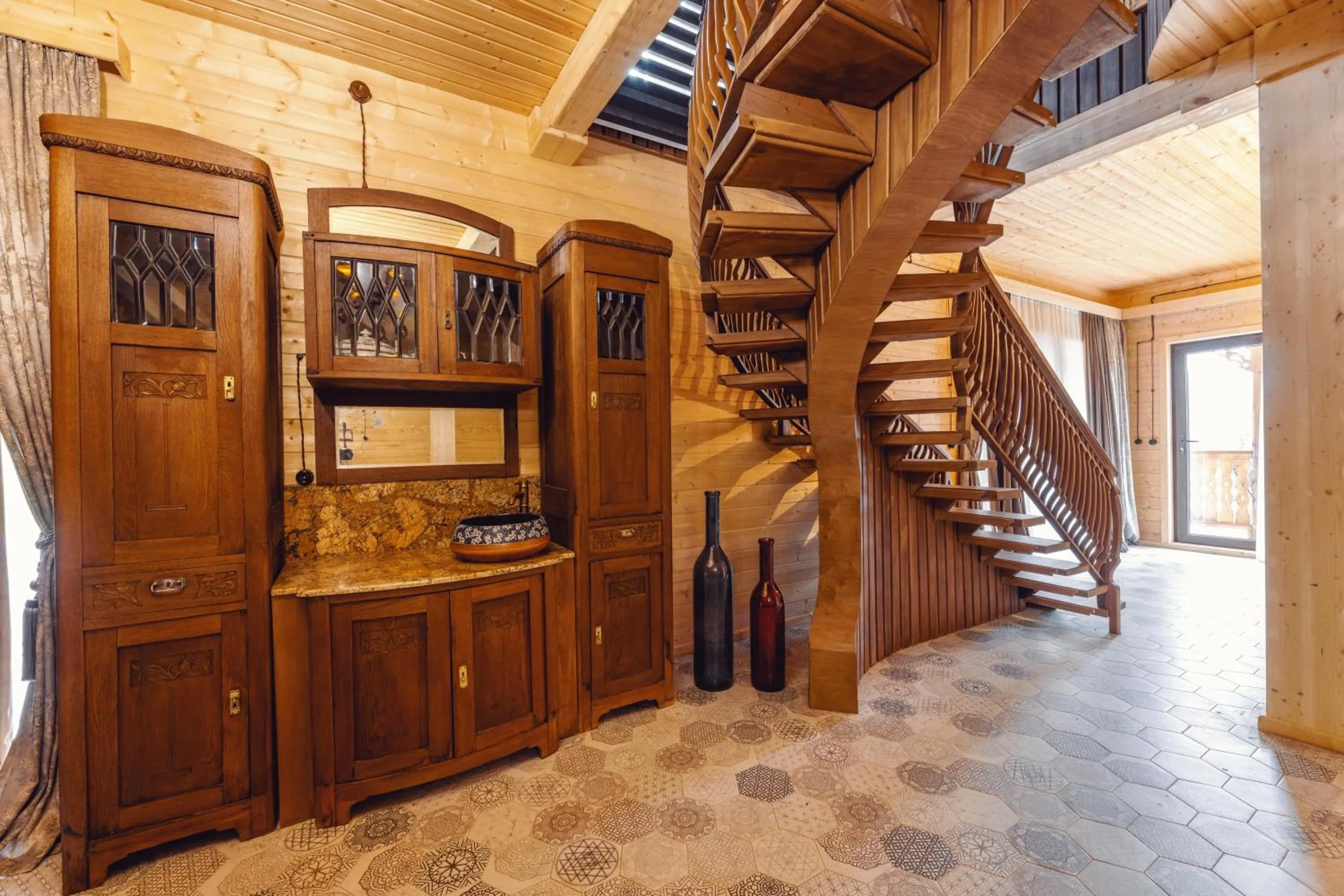 Kitchen or kitchenette in Hotel Chateau Kvirike