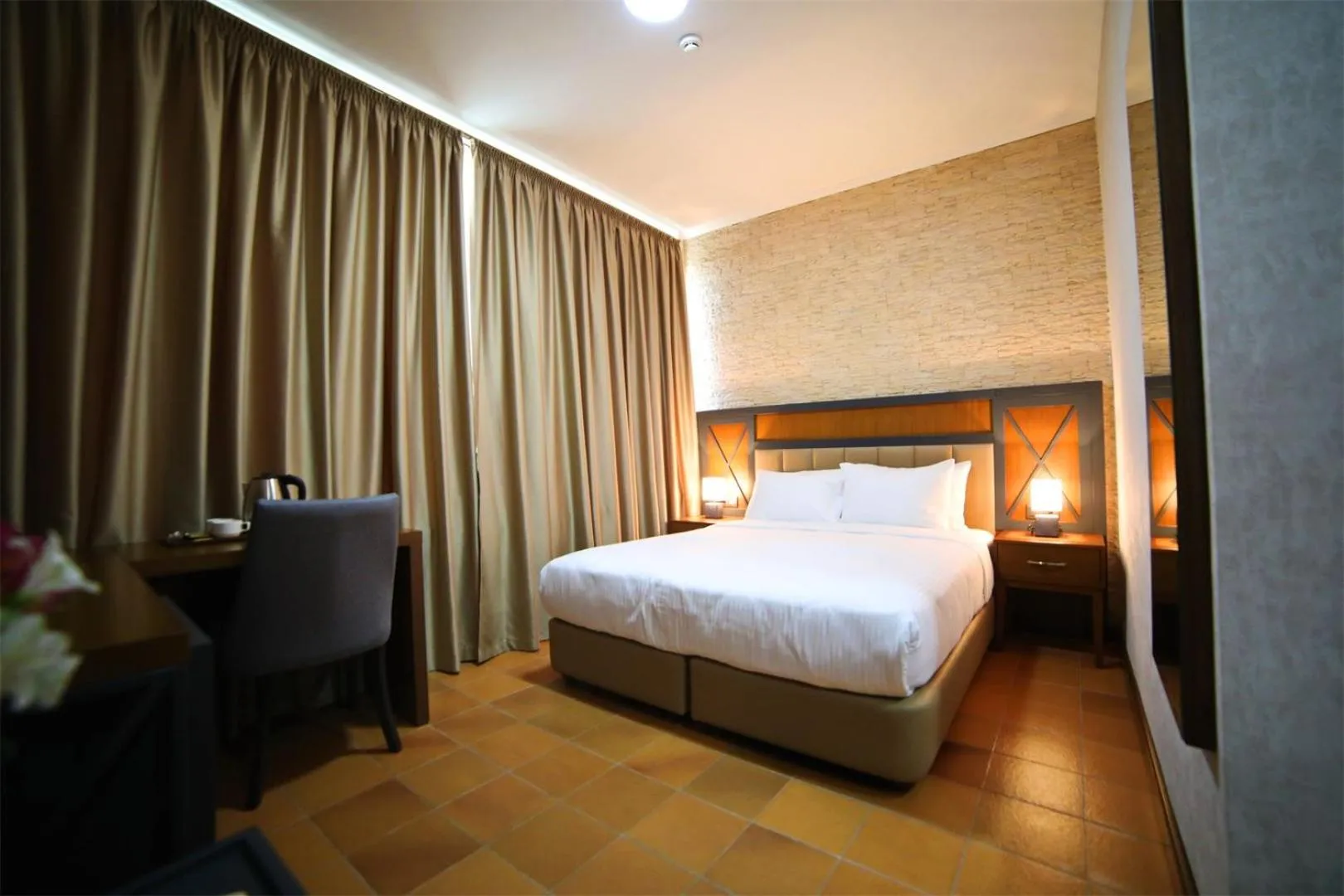 Bed in Hotel Chateau Kvirike