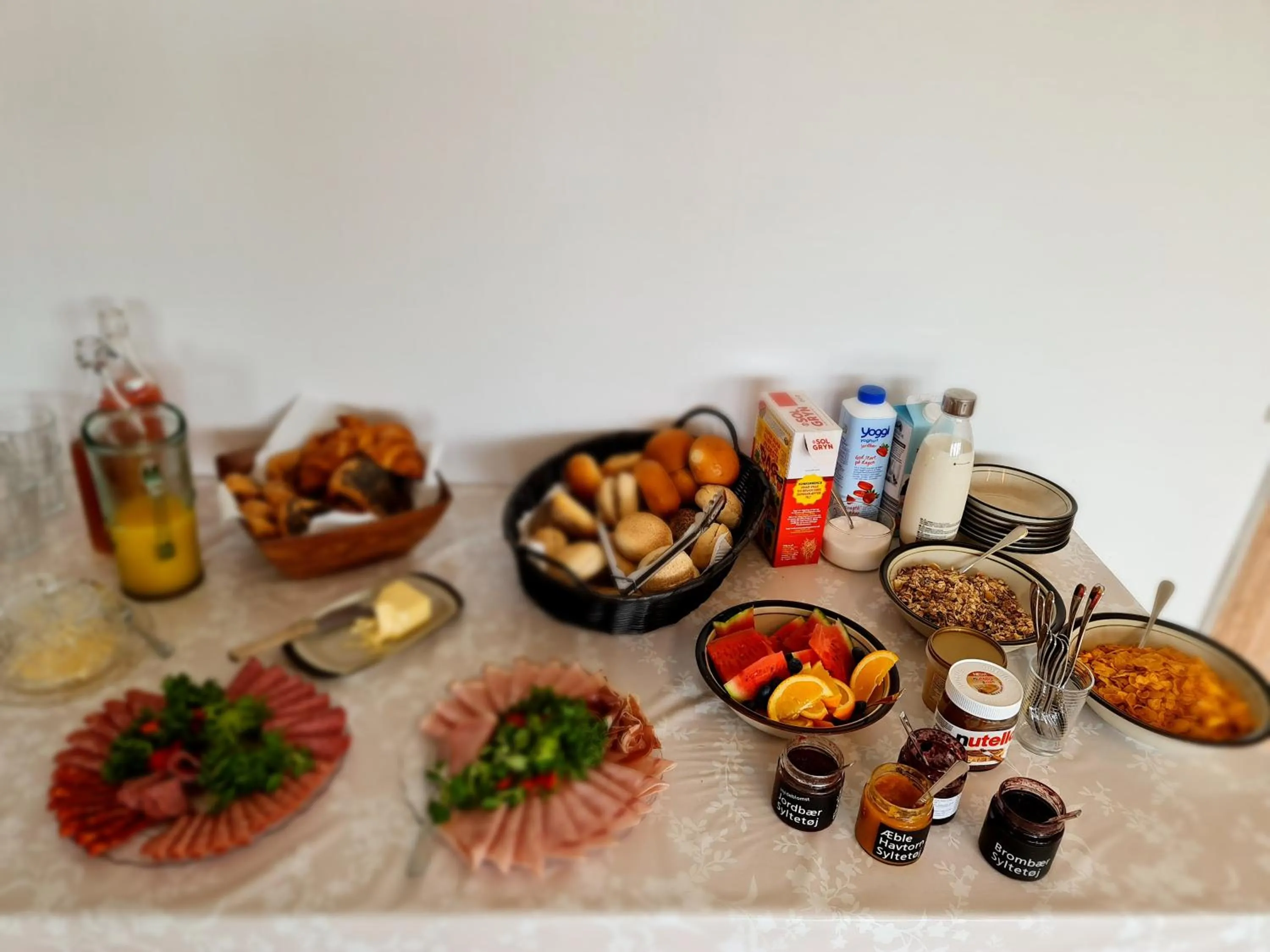 Food and drinks in Hotel Stokkegaarden's BnB & Apartments