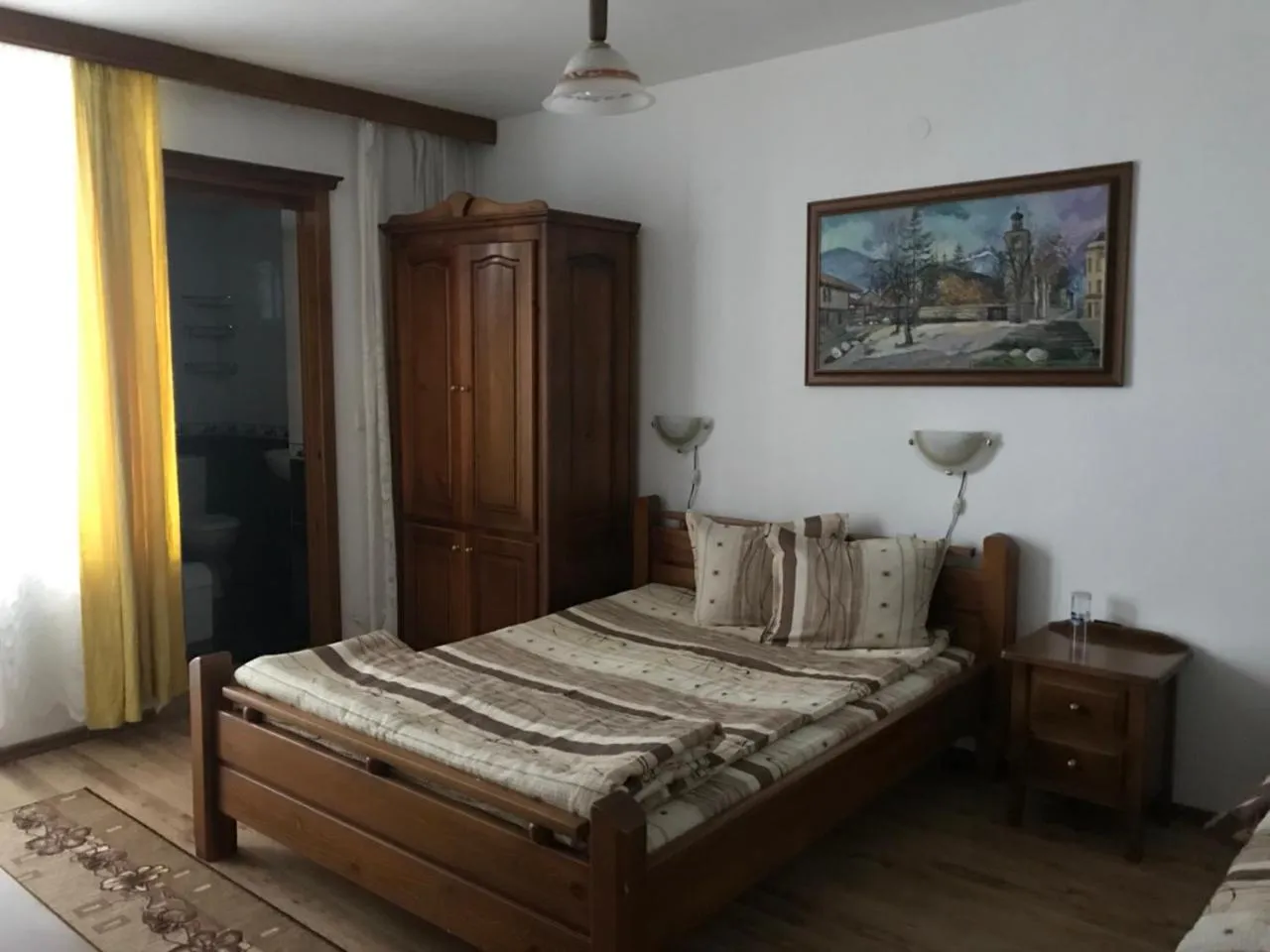 Bed in Hadji Georgi Hotel