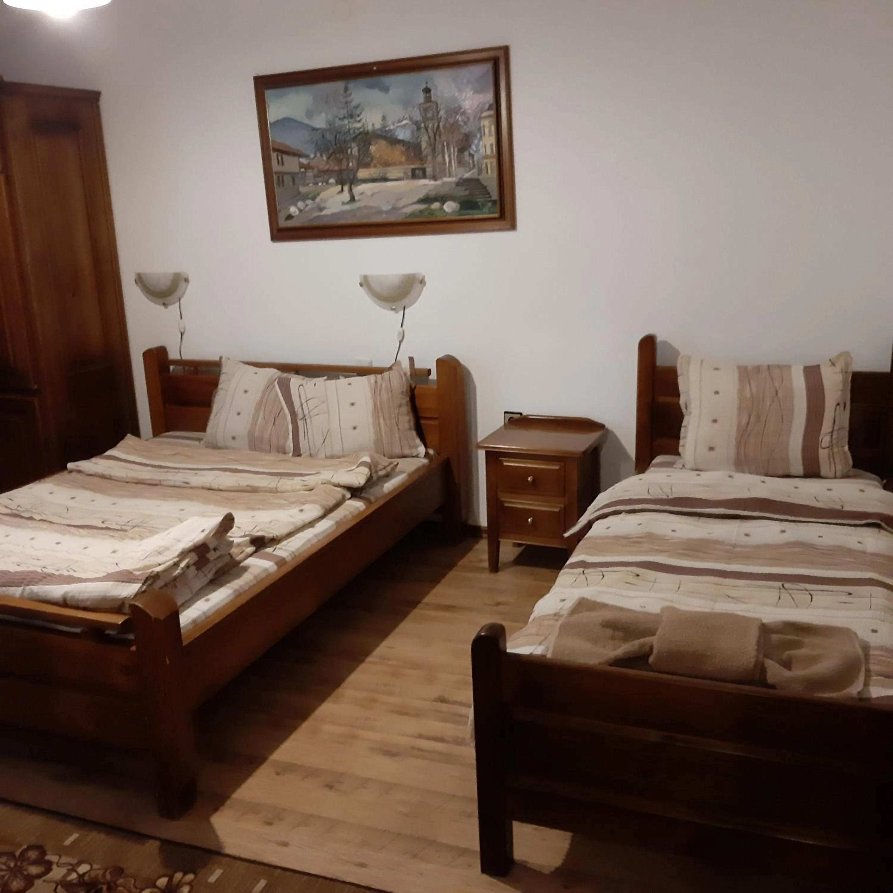 Bed in Hadji Georgi Hotel