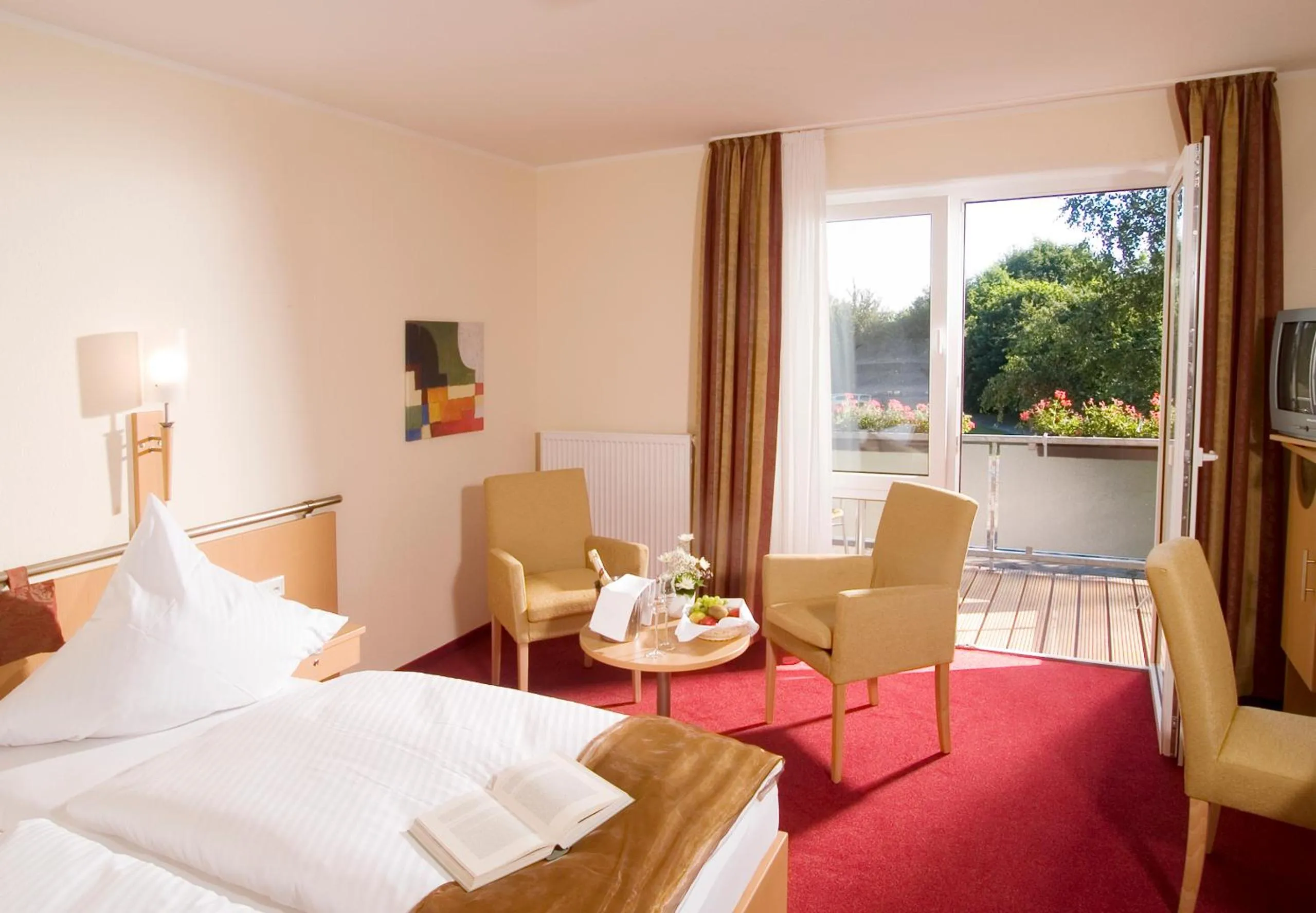 Bed in Landhotel Hermannshöhe