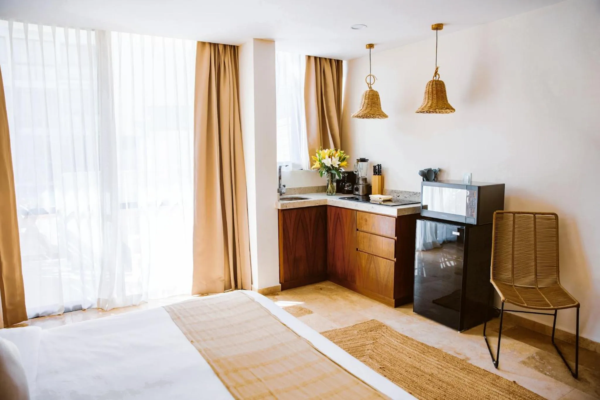 View (from property/room), Bed in The Waves Tulum by BNB Experience