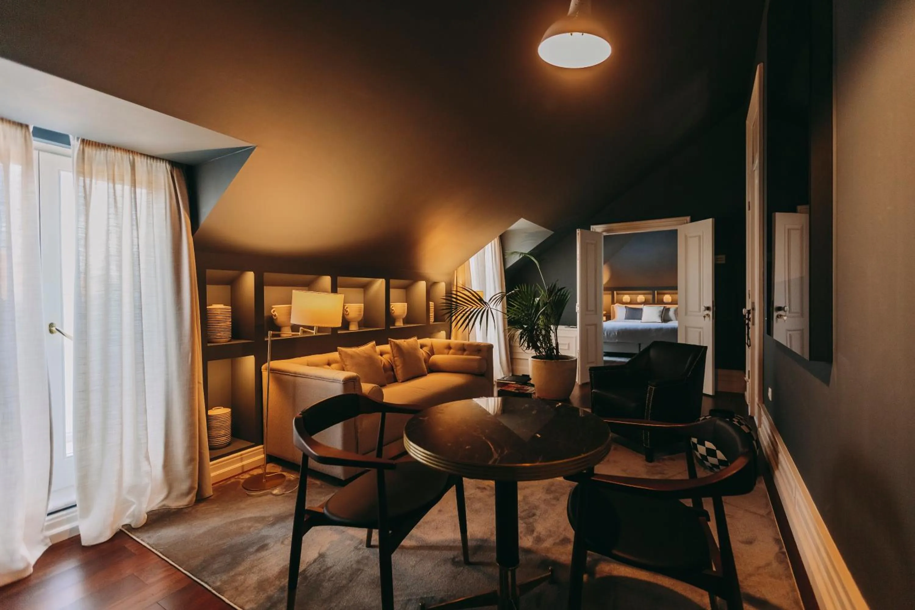 Living room, Bed in Torel Palace Lisbon