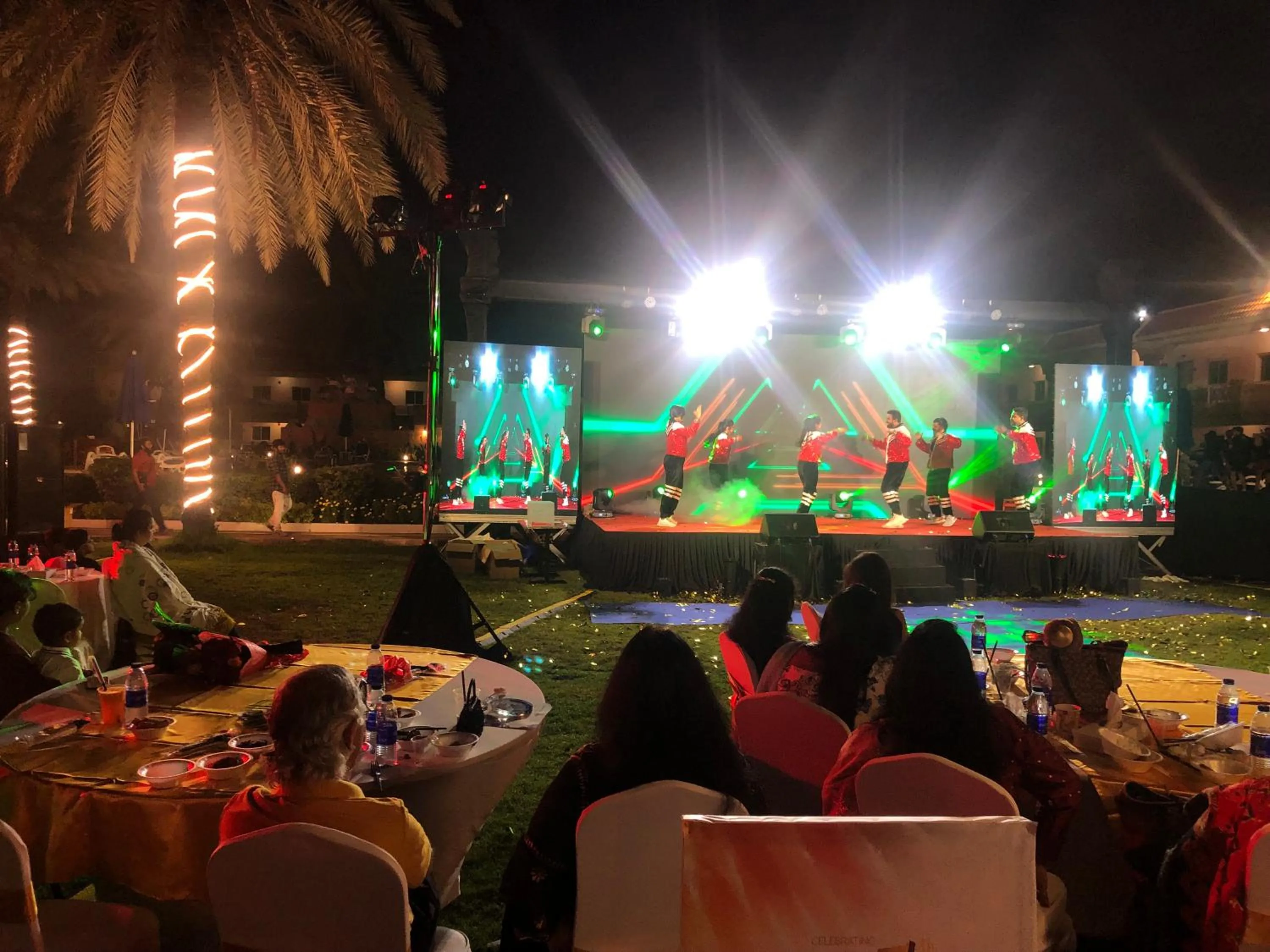 Evening entertainment in Flamingo Beach Hotel