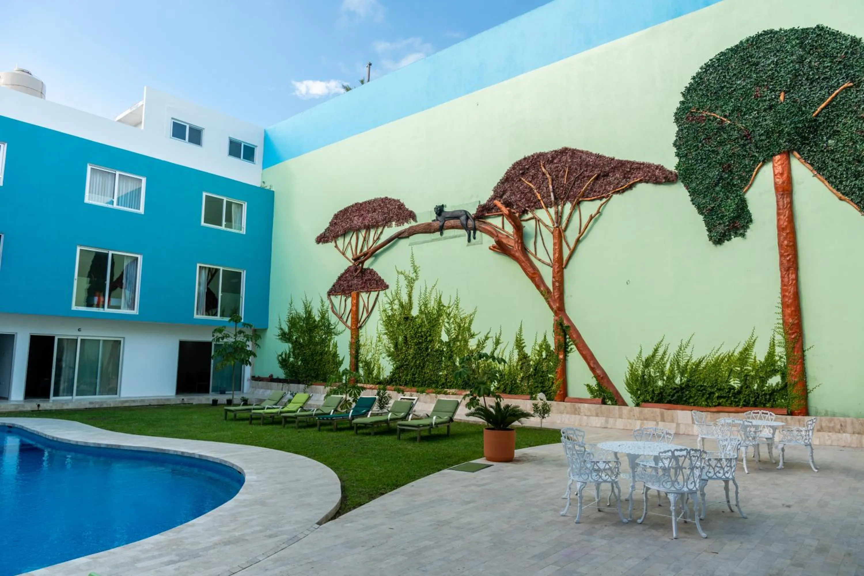 Patio in Hotel Playa Encantada