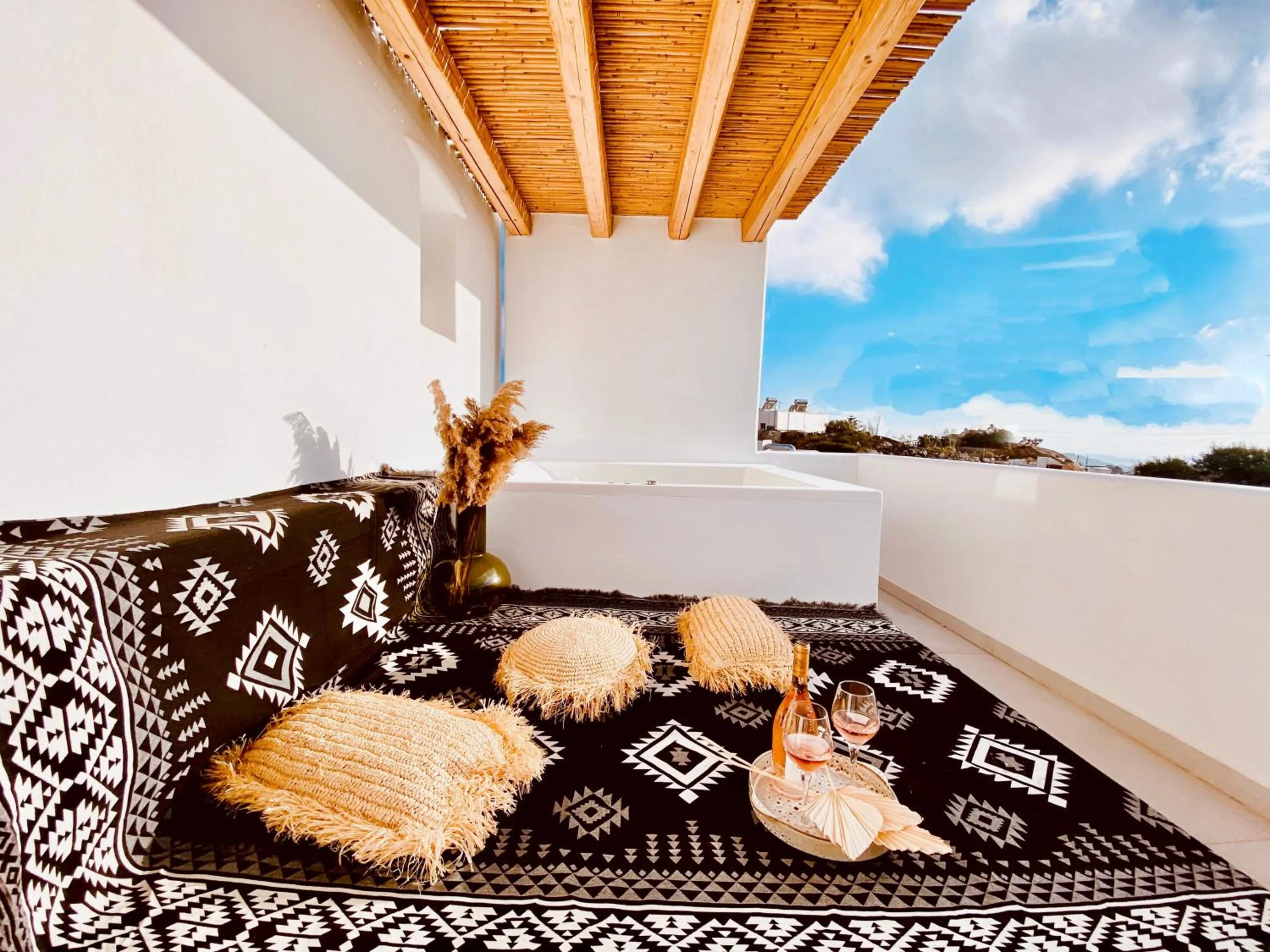 Balcony/Terrace in Adama Mykonos Boutique Hotel