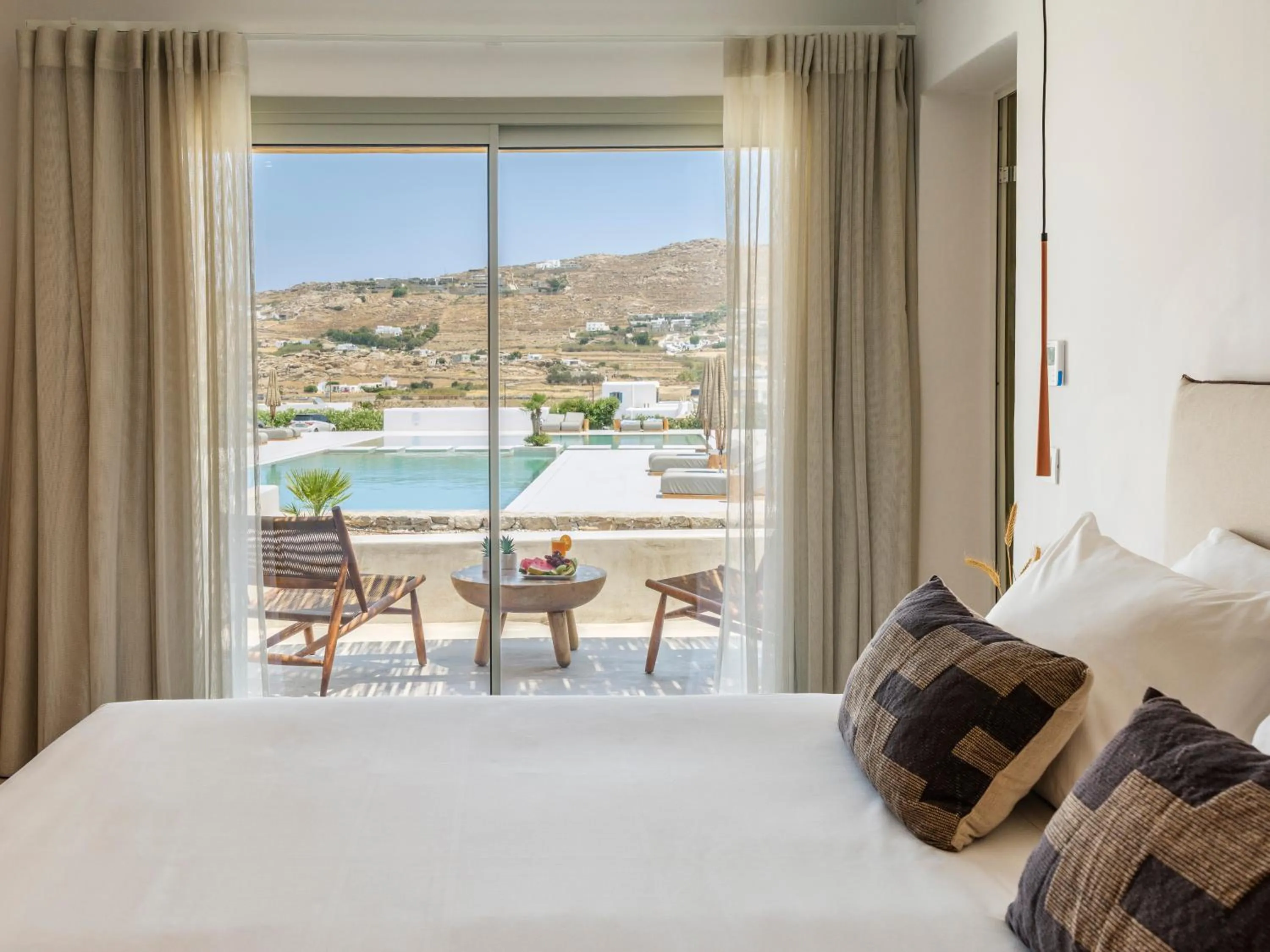 View (from property/room), Bed in Adama Mykonos Boutique Hotel