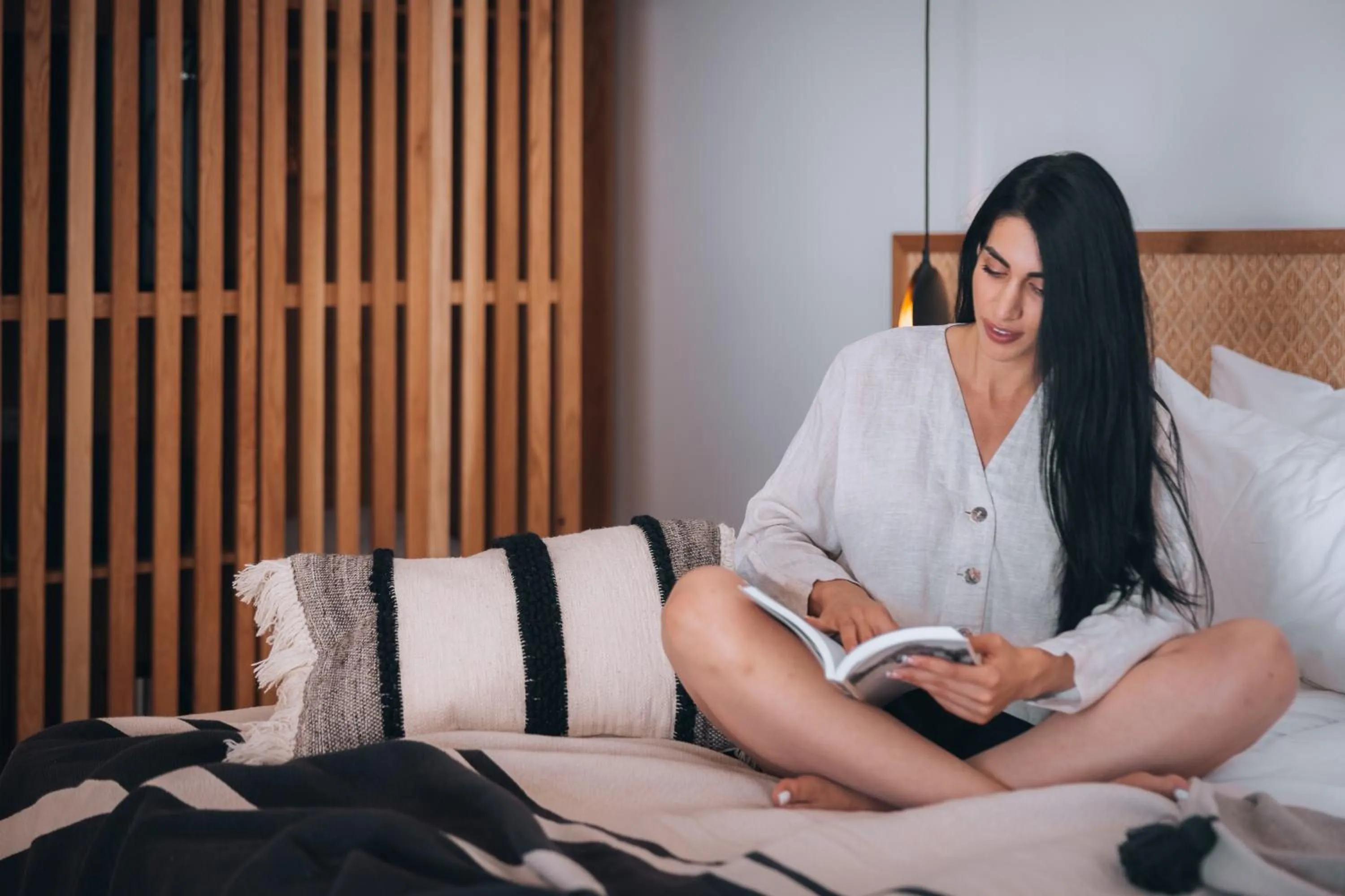 Bed in Adama Mykonos Boutique Hotel