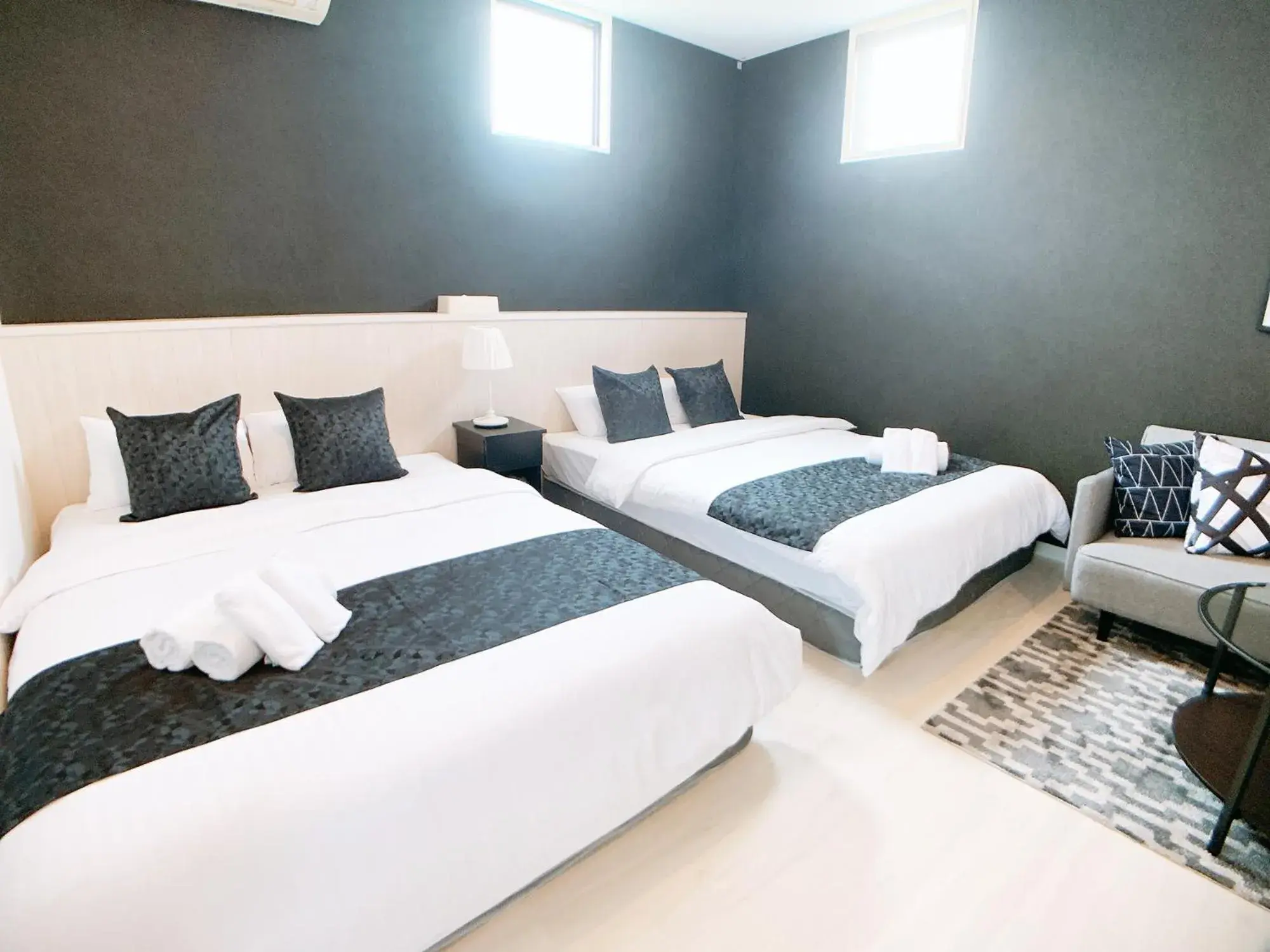 Double Room with Two Double Beds in Bar & Hotel Colors MIYAJIMA Double Room with Two Double Beds in Bar & Hotel Colors MIYAJIMA