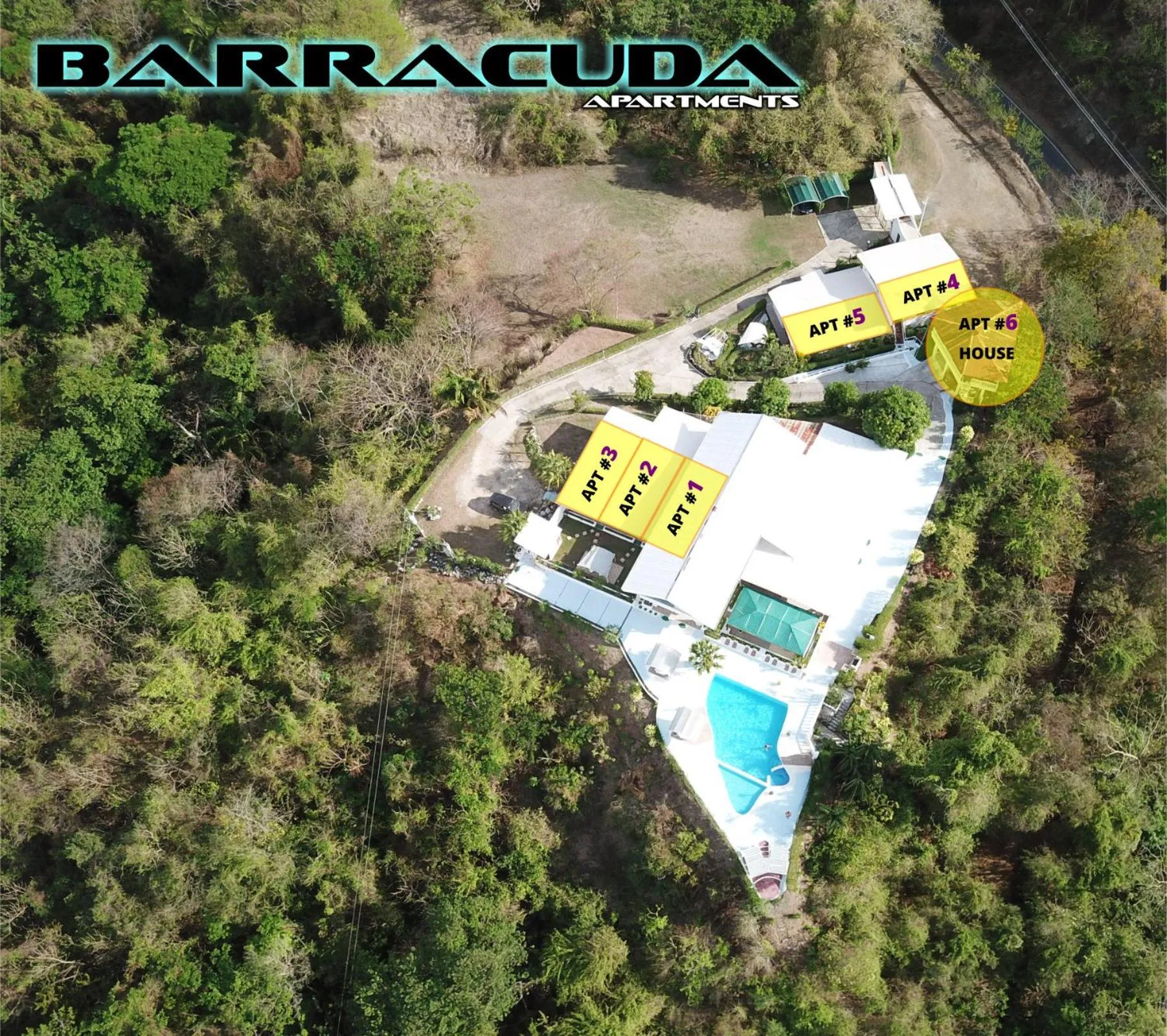 Bird's eye view in Barracuda apartments