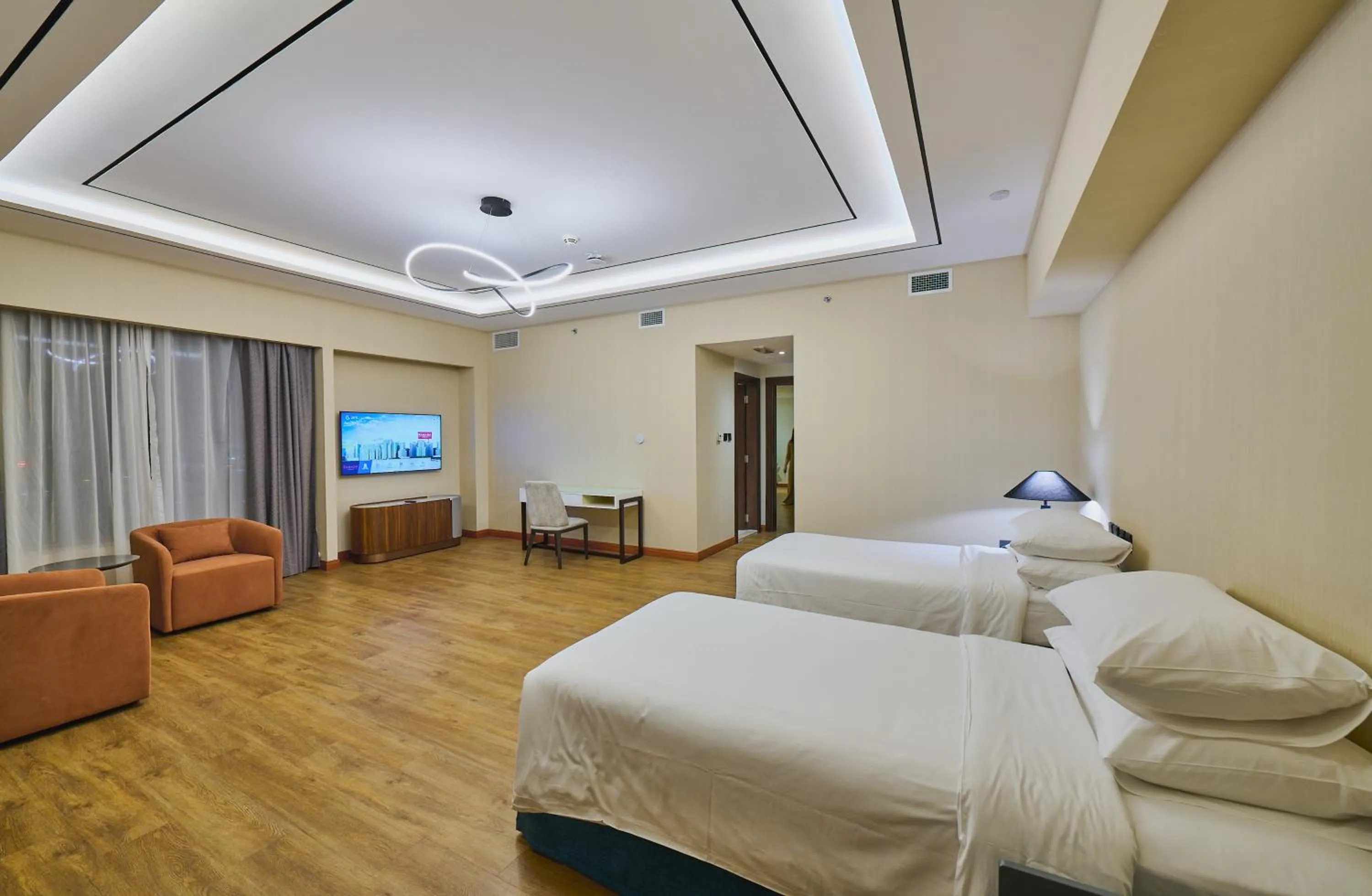 Bed in Ramada Hotel, Suites and Apartments by Wyndham Dubai JBR