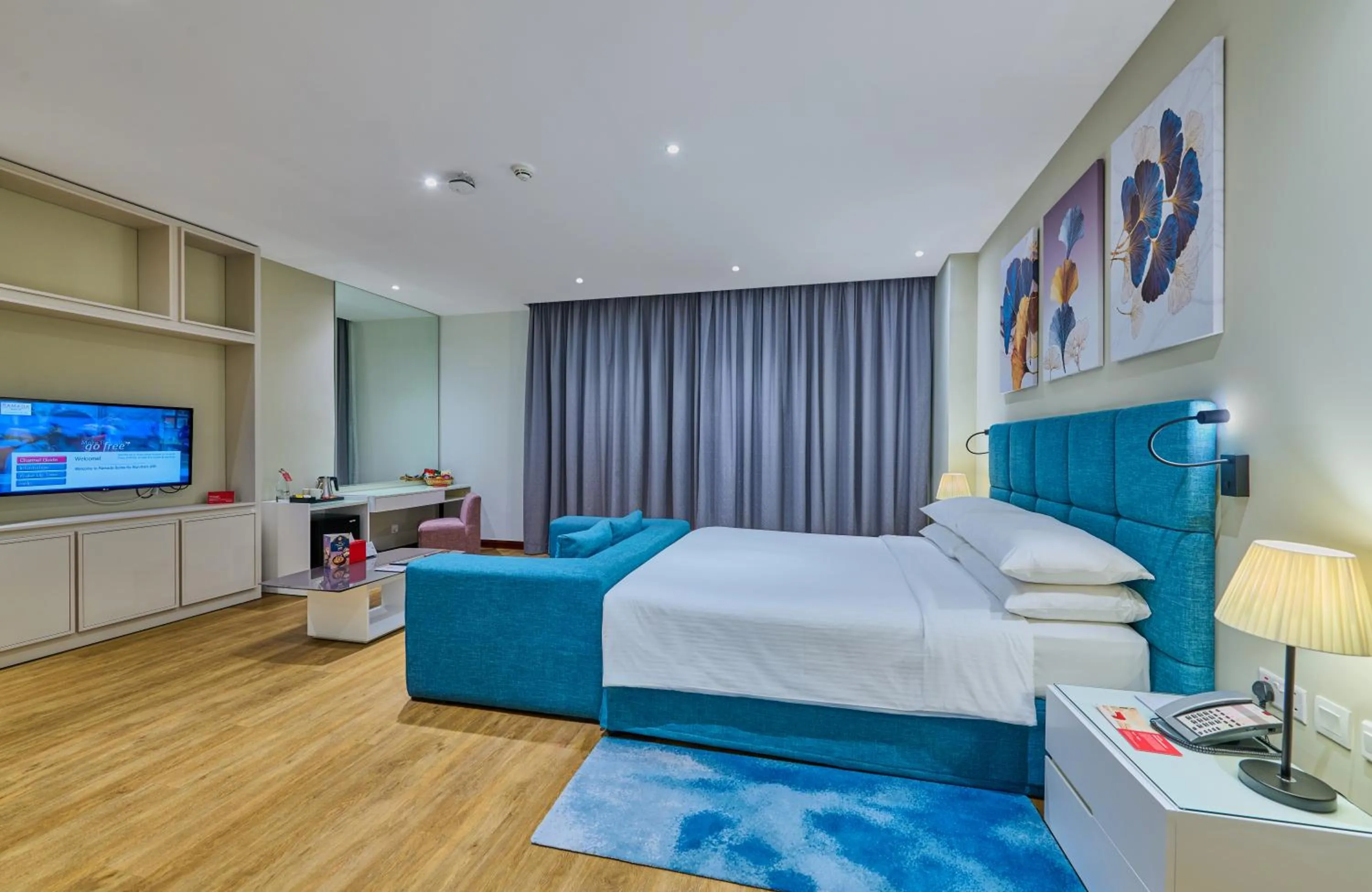 Bed in Ramada Hotel, Suites and Apartments by Wyndham Dubai JBR