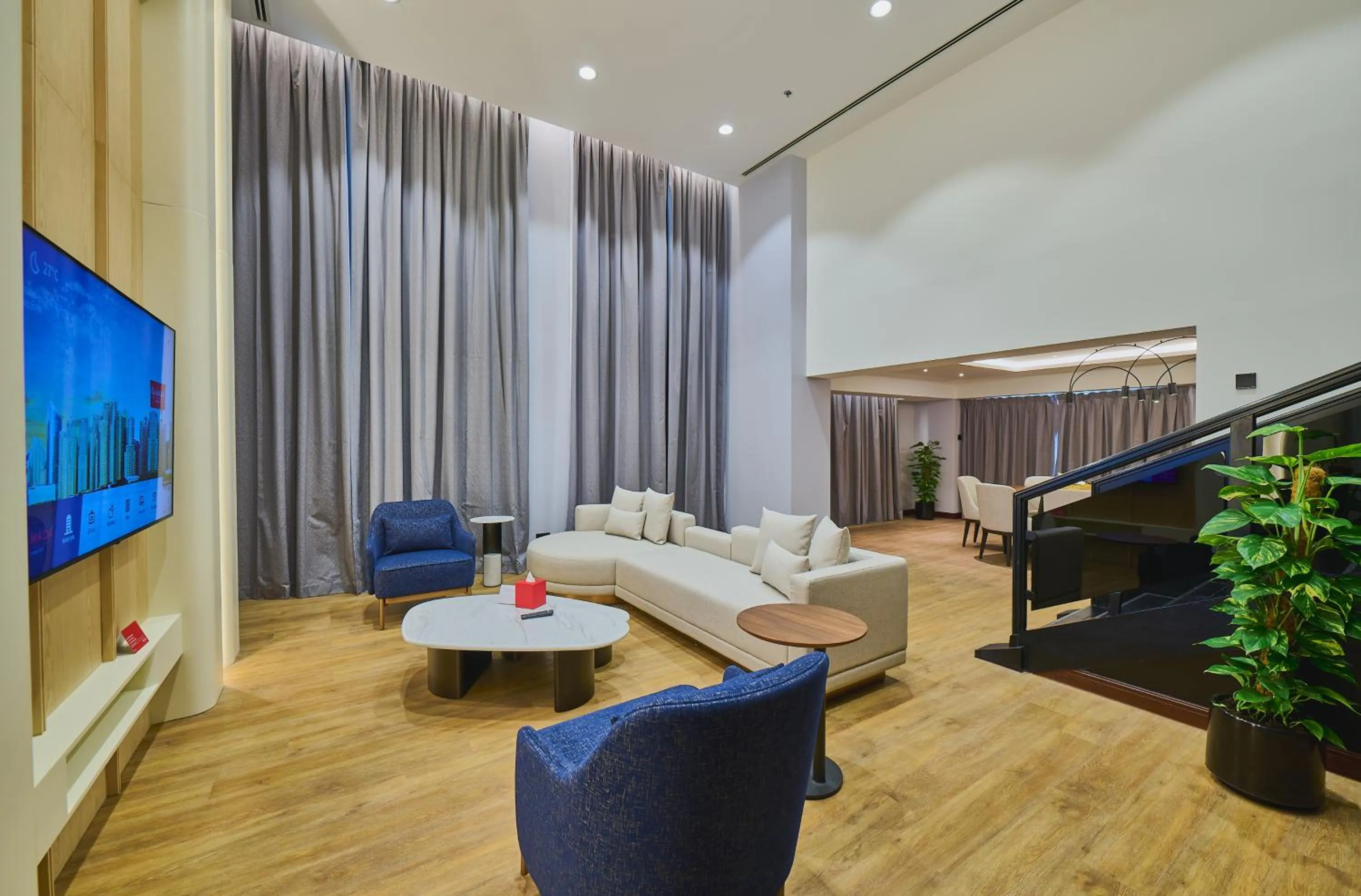 Living room in Ramada Hotel, Suites and Apartments by Wyndham Dubai JBR