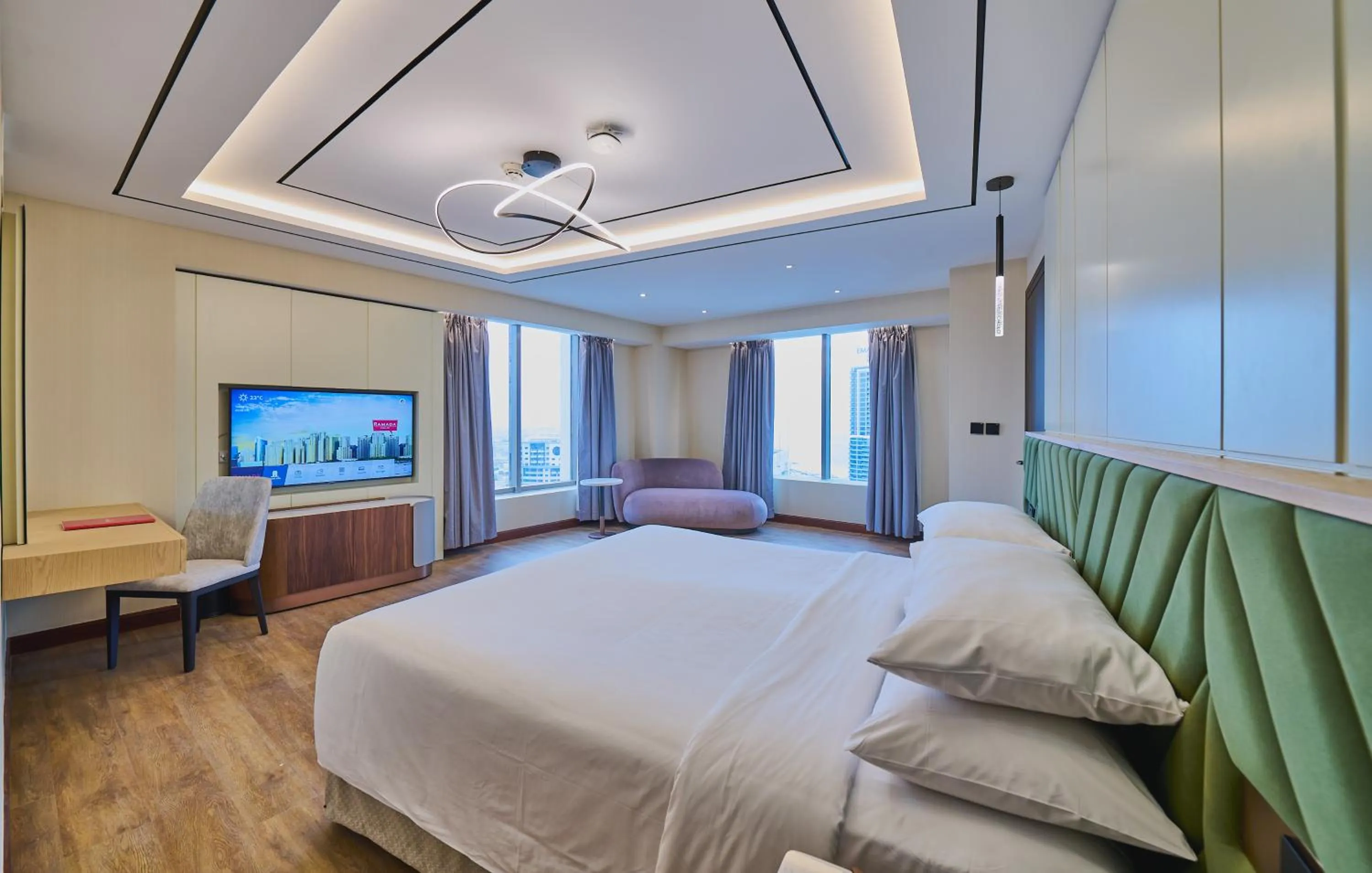 Bed in Ramada Hotel, Suites and Apartments by Wyndham Dubai JBR