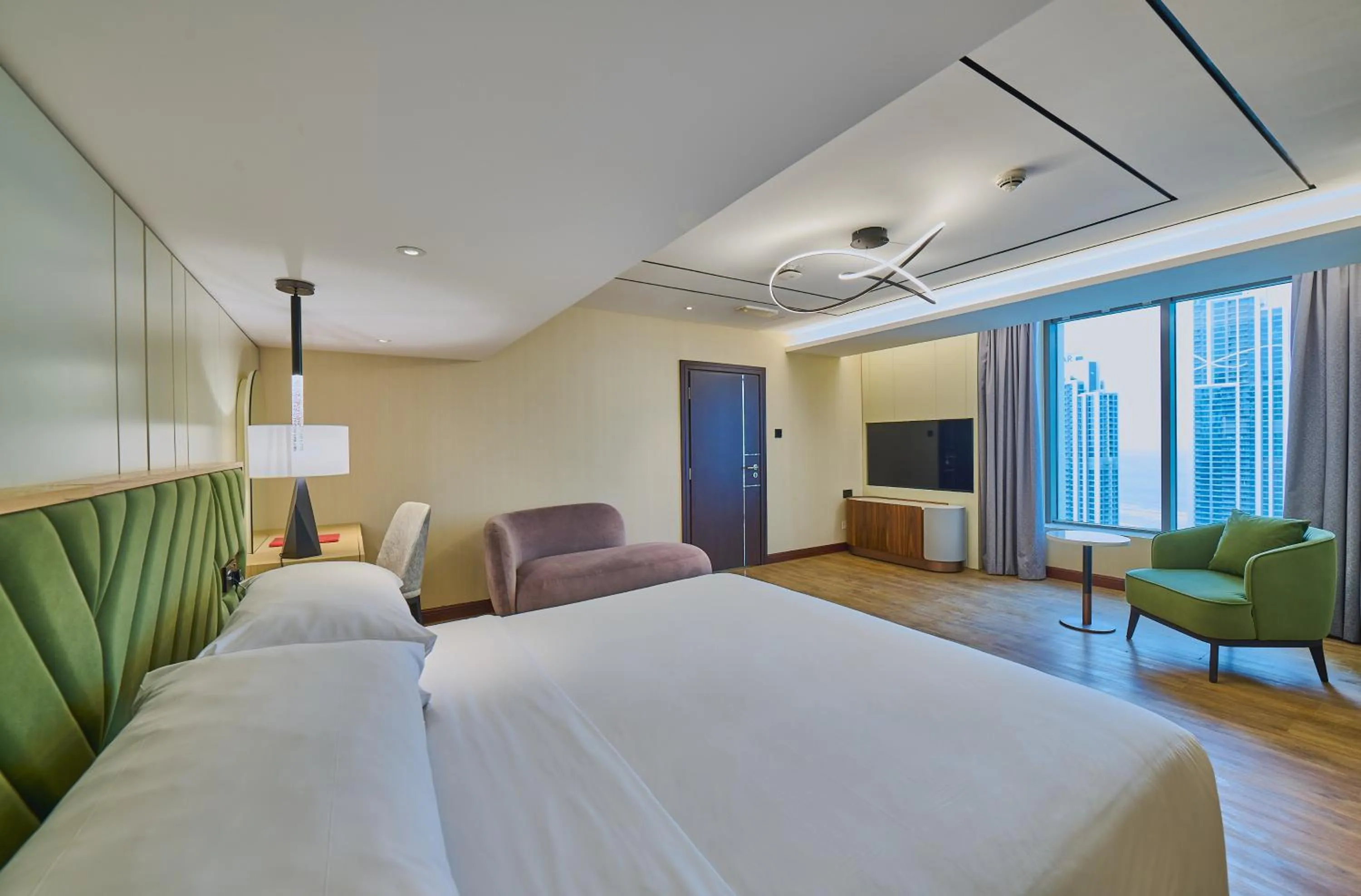 Bed in Ramada Hotel, Suites and Apartments by Wyndham Dubai JBR