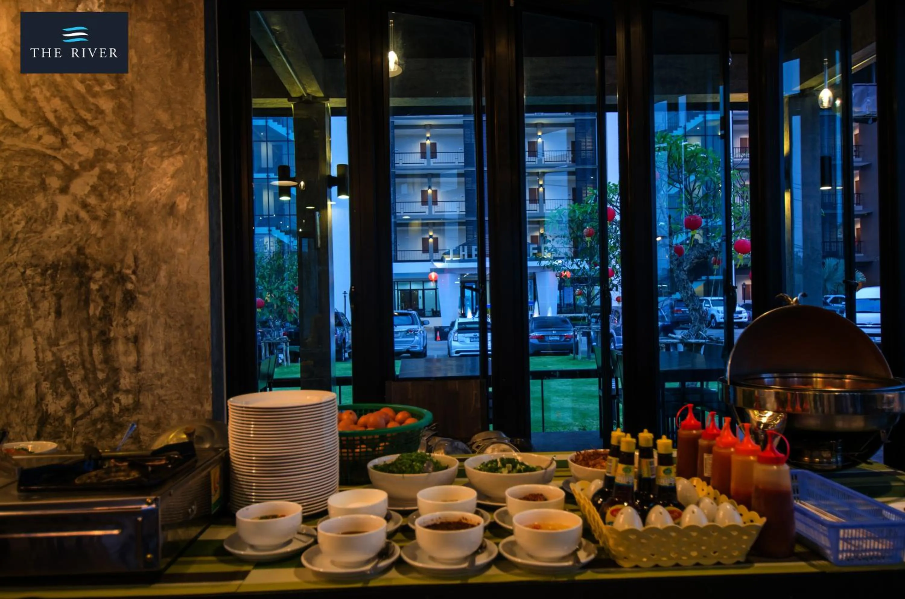 Buffet breakfast in The River Hotel