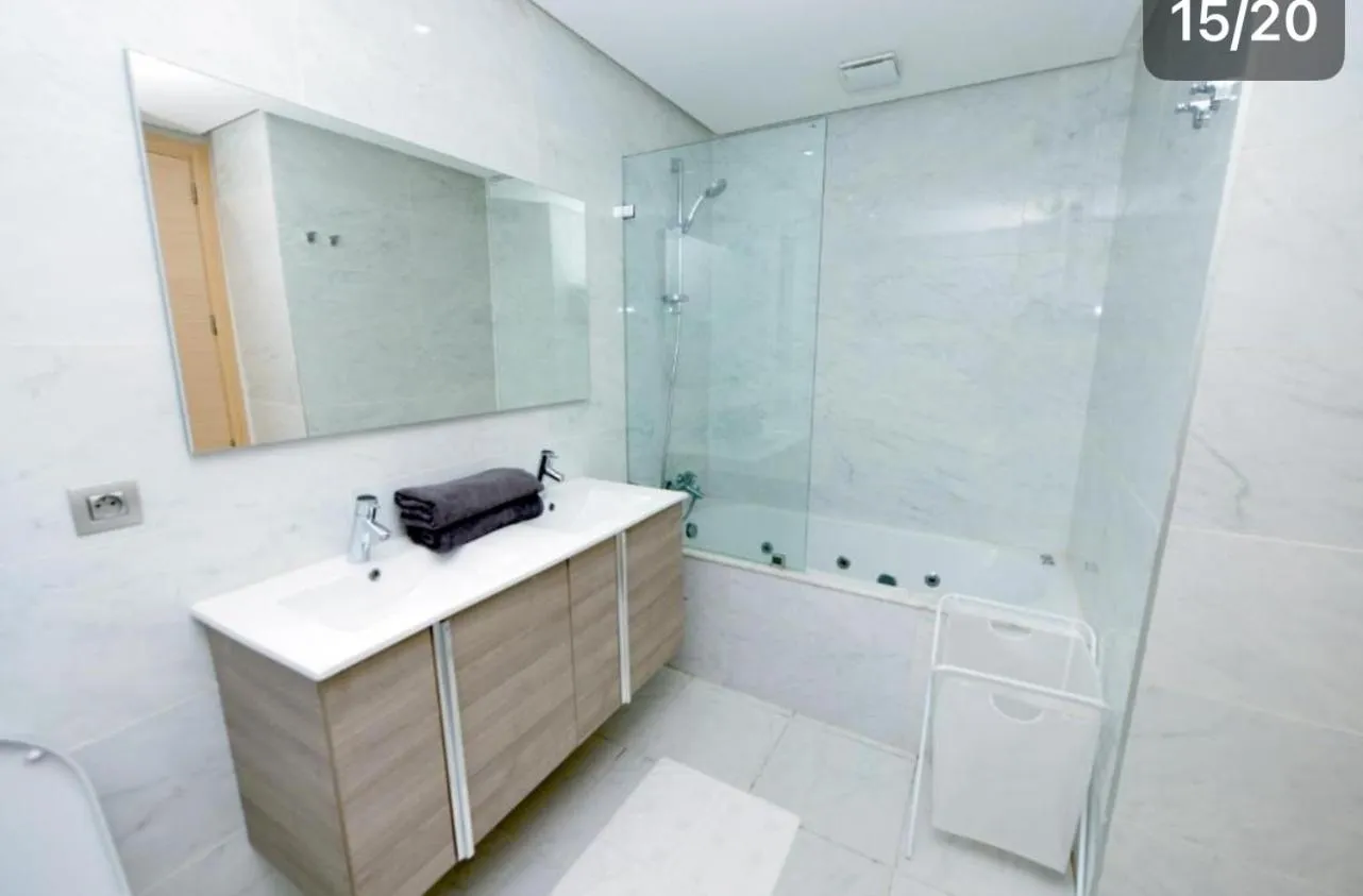 Bathroom in Prestigia Rabat Hay Riad Premium Apartments près stade foot My abdellah