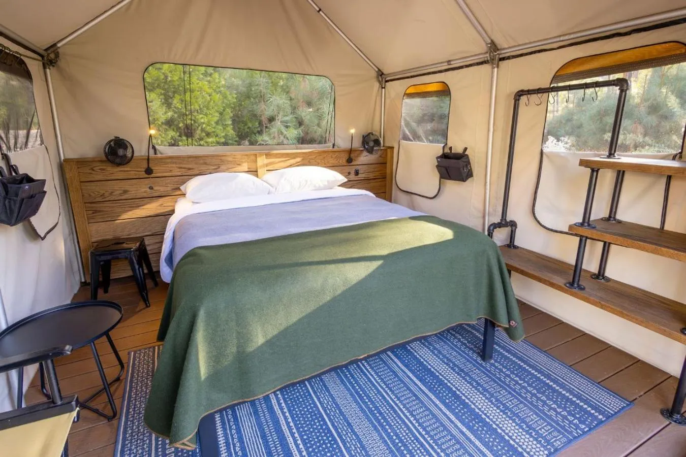 Bed in Evergreen Lodge at Yosemite