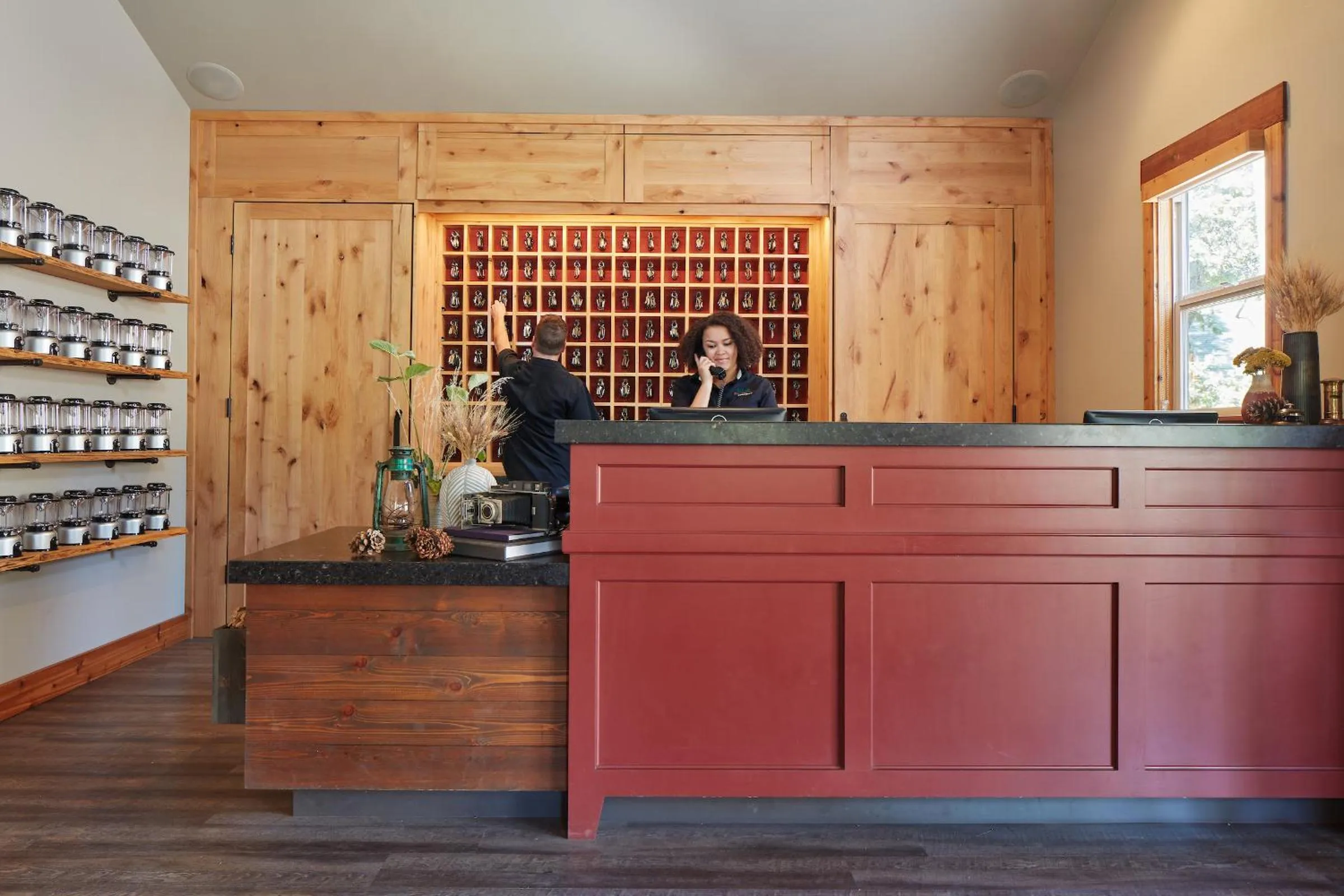 Lobby or reception in Evergreen Lodge at Yosemite