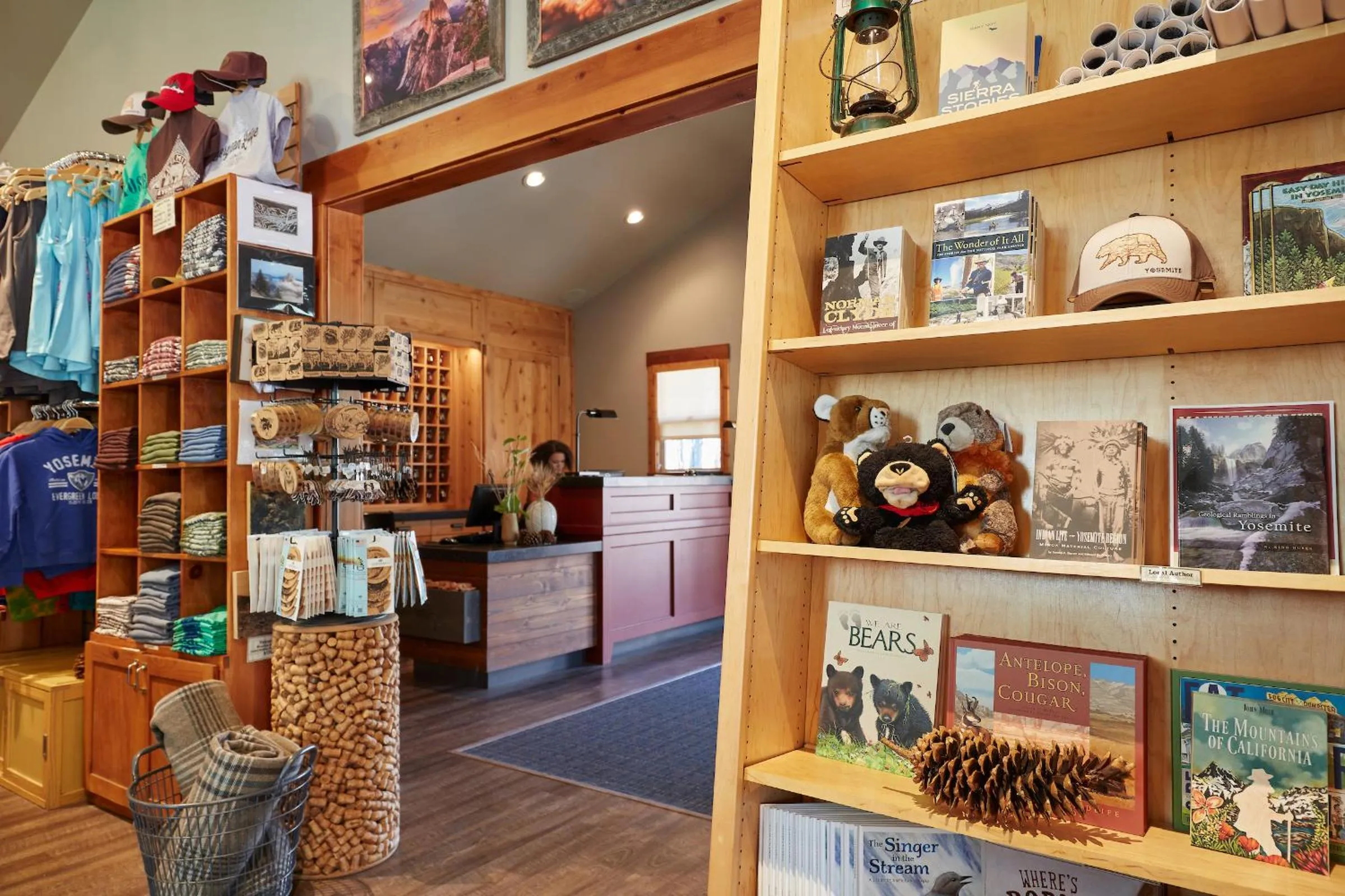 Lobby or reception in Evergreen Lodge at Yosemite