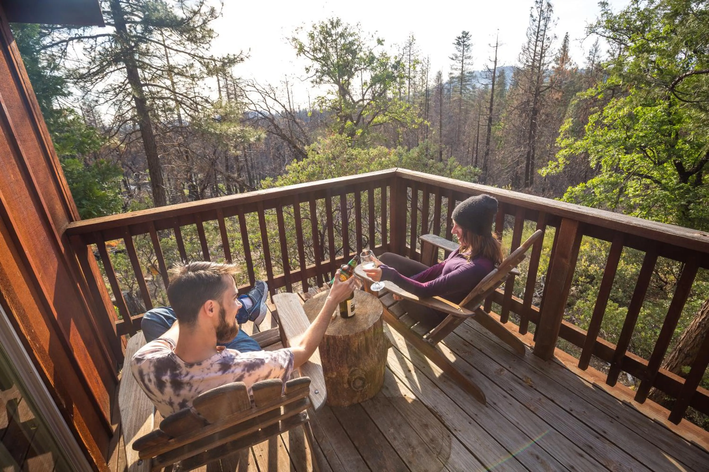 Patio in Evergreen Lodge at Yosemite