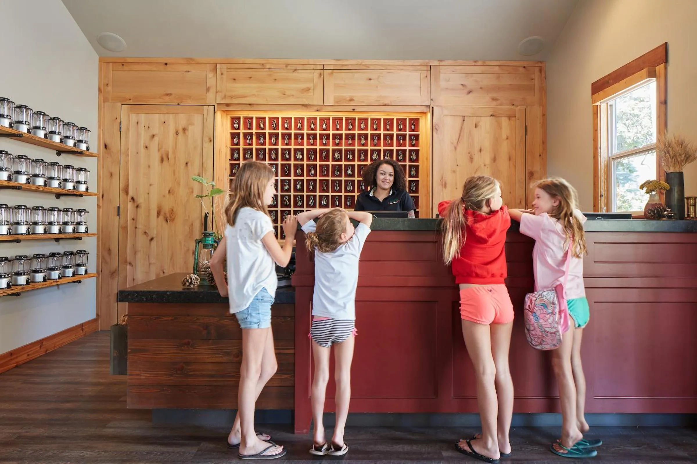 Lobby or reception in Evergreen Lodge at Yosemite