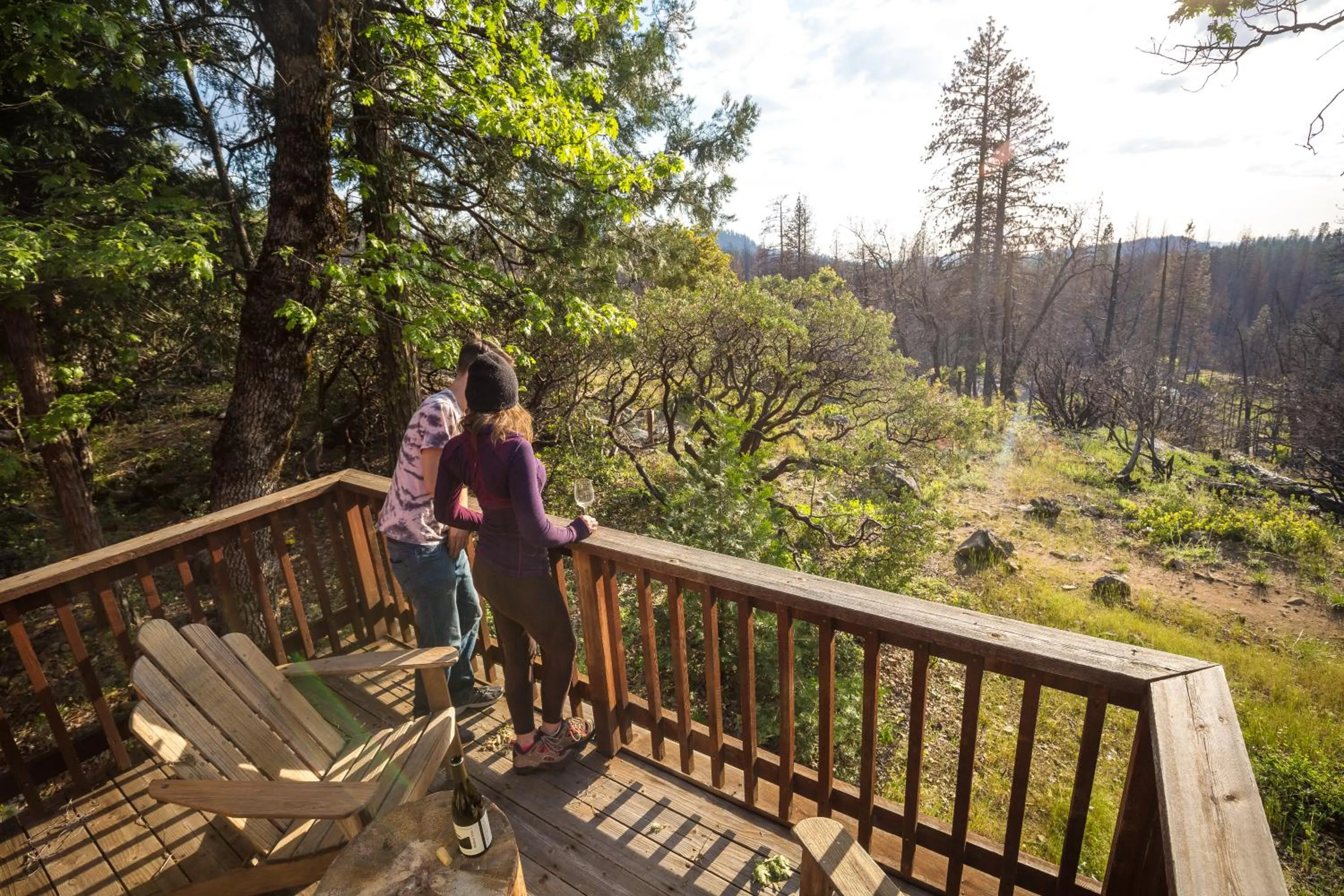 Patio in Evergreen Lodge at Yosemite