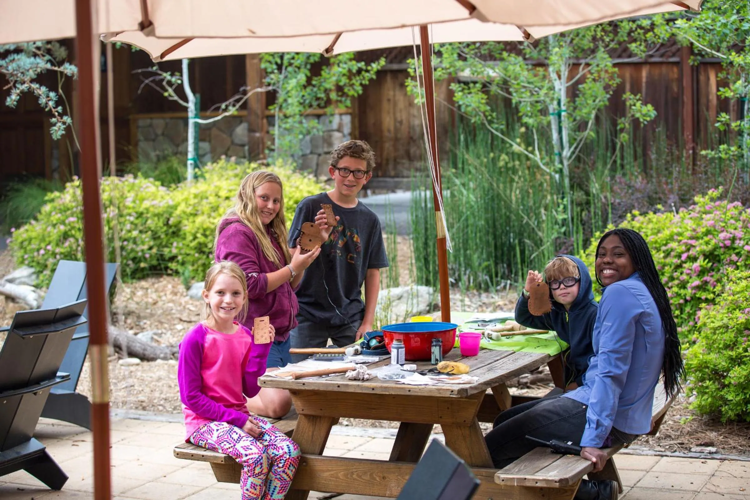 Patio in Evergreen Lodge at Yosemite