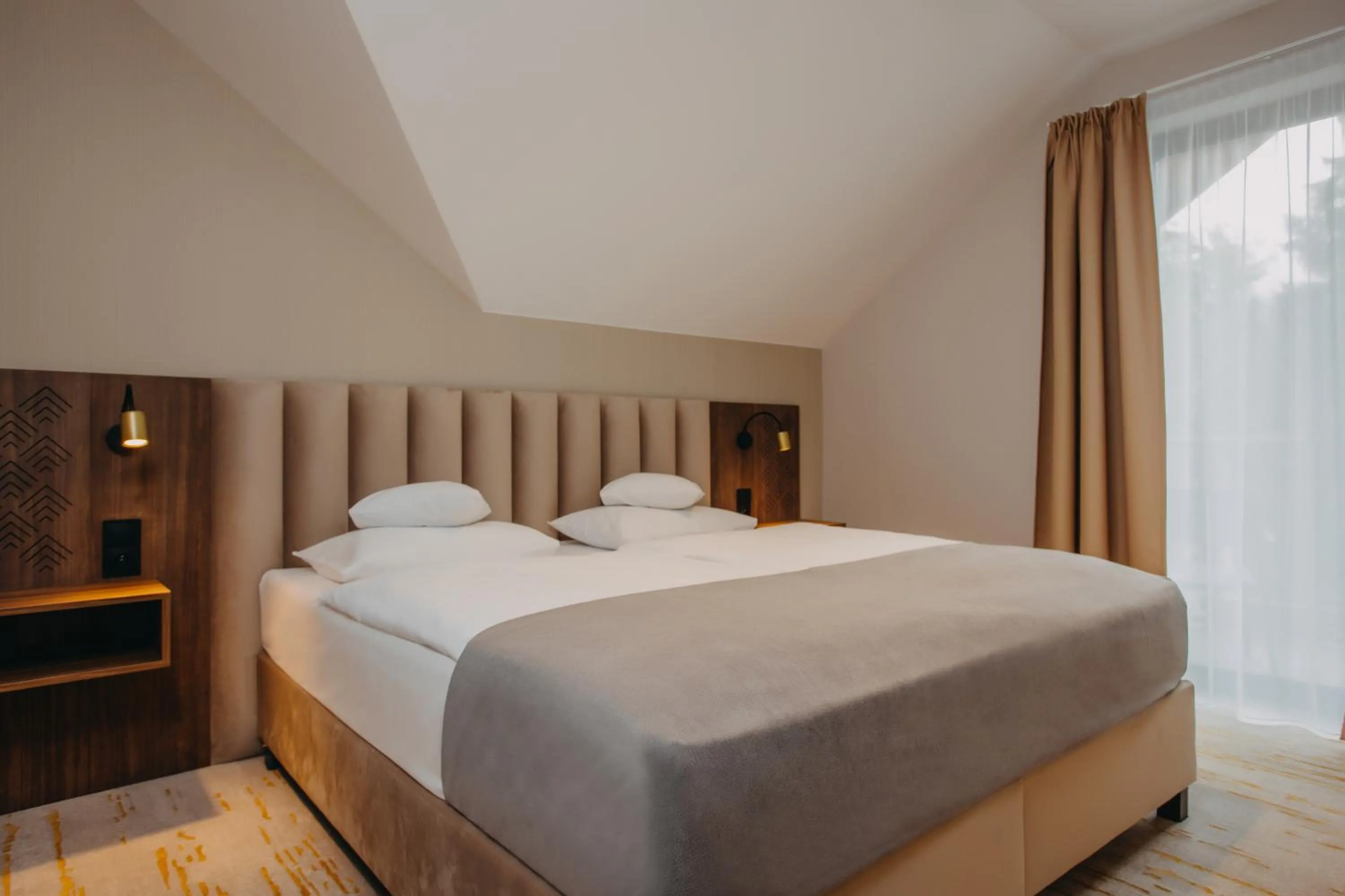 Bedroom, Bed in Five Seasons Szklarska Poręba