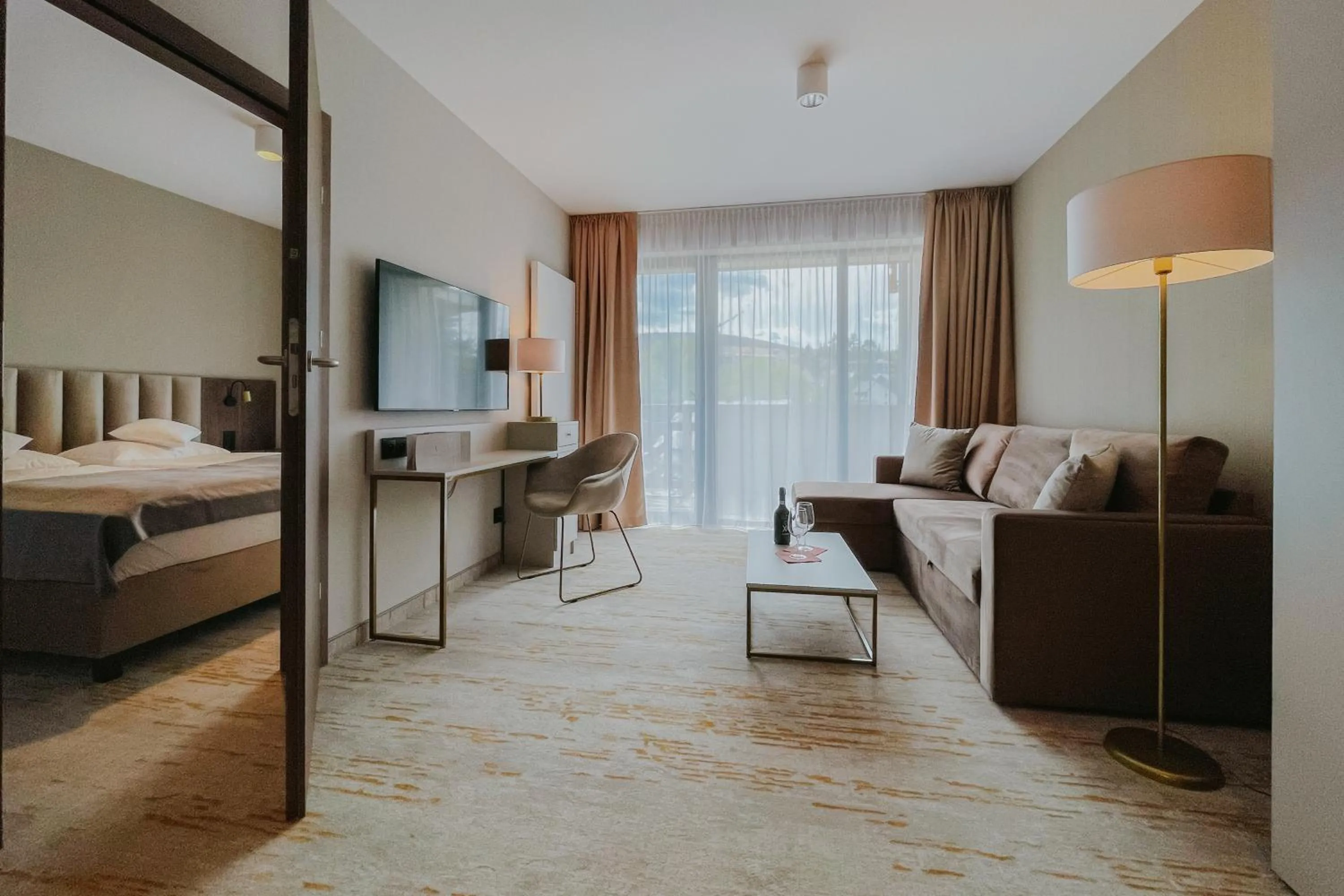 Bathroom, Bed in Five Seasons Szklarska Poręba