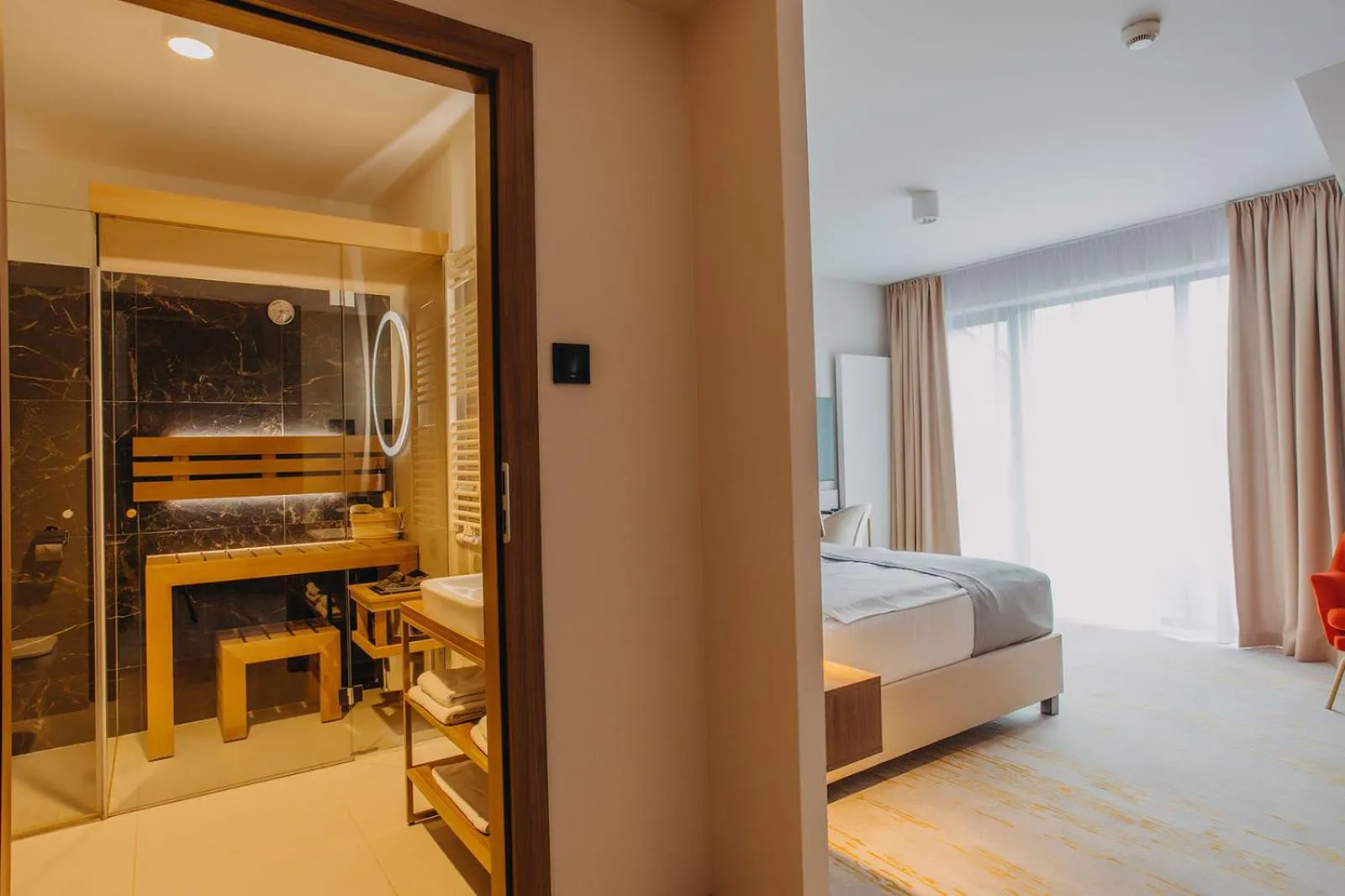 Bathroom, Bed in Five Seasons Szklarska Poręba