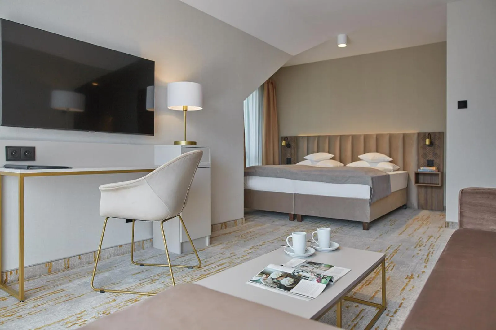 Bathroom, Bed in Five Seasons Szklarska Poręba