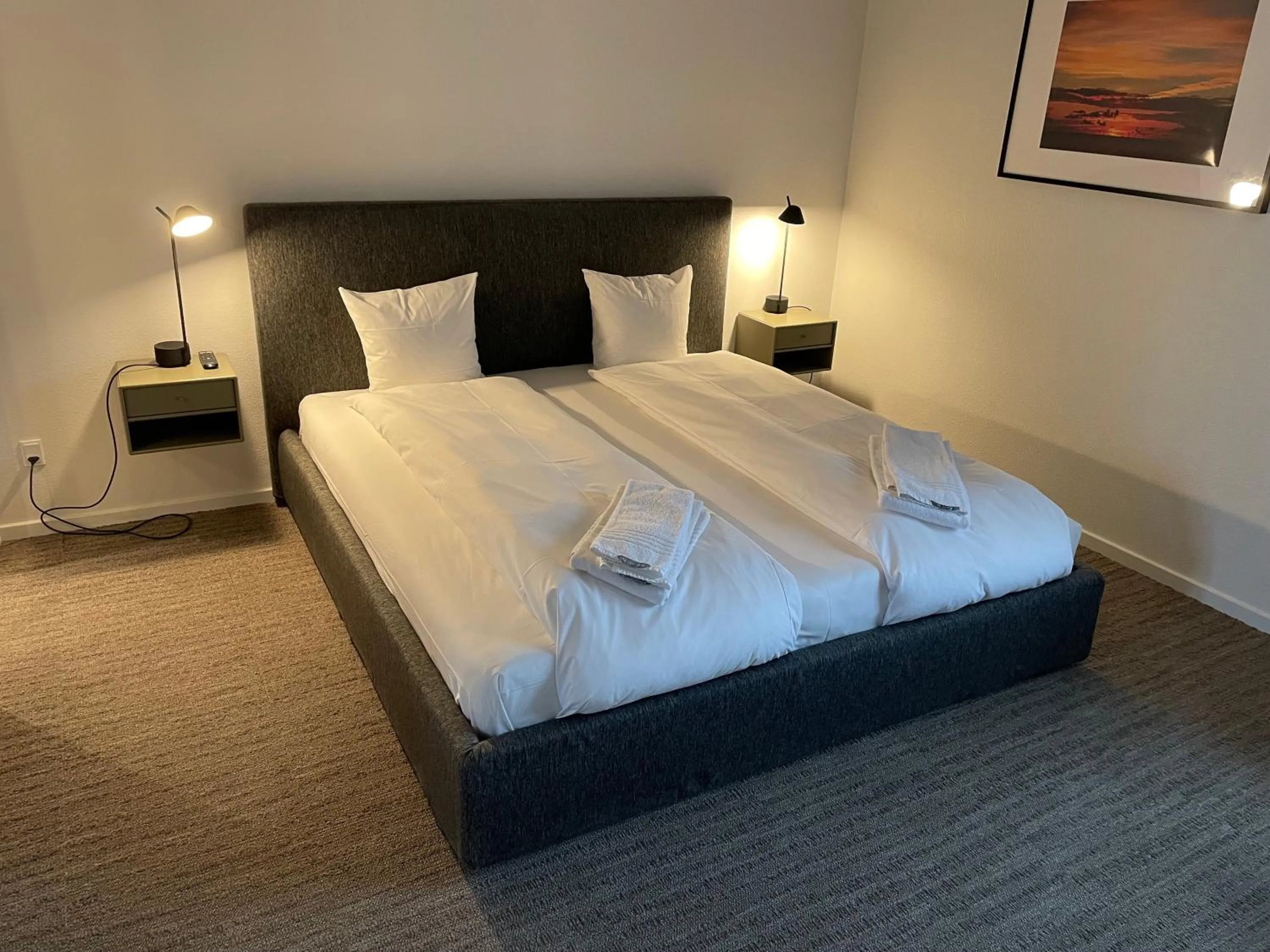 Bed in Hotel Nørrevang