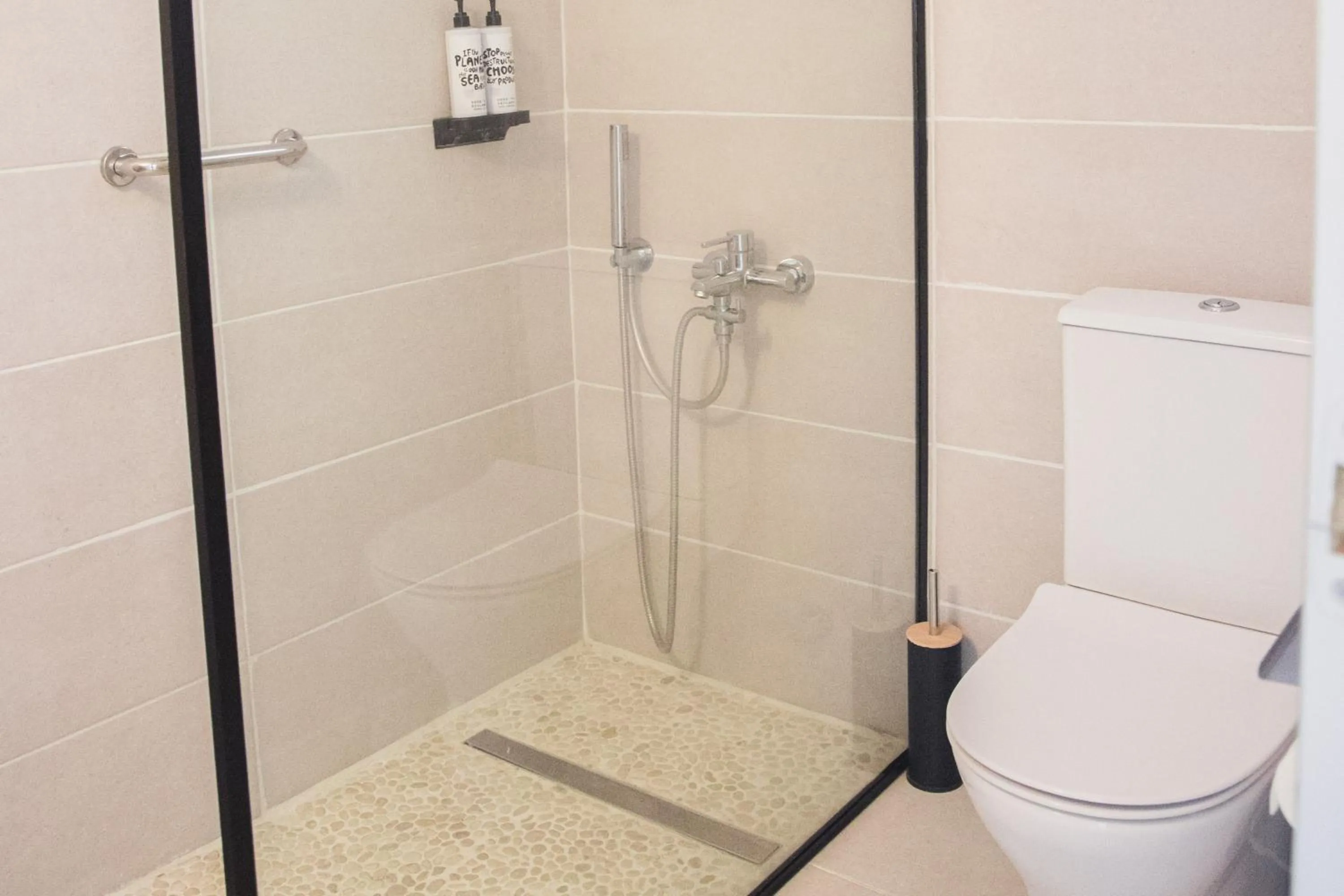 Bathroom in Ladiko Inn Hotel Faliraki -Anthony Quinn Bay