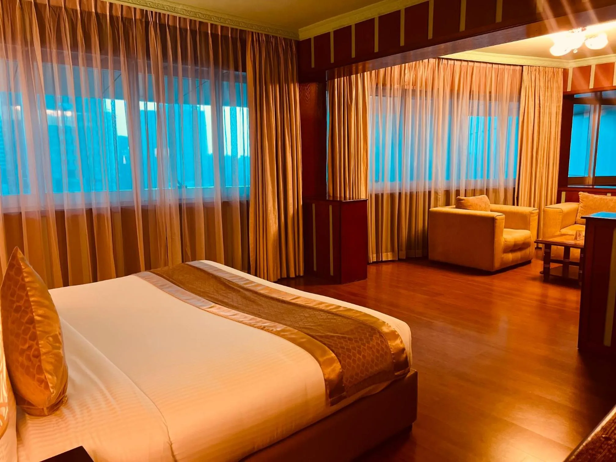 Bed in Inter Luxury Hotel