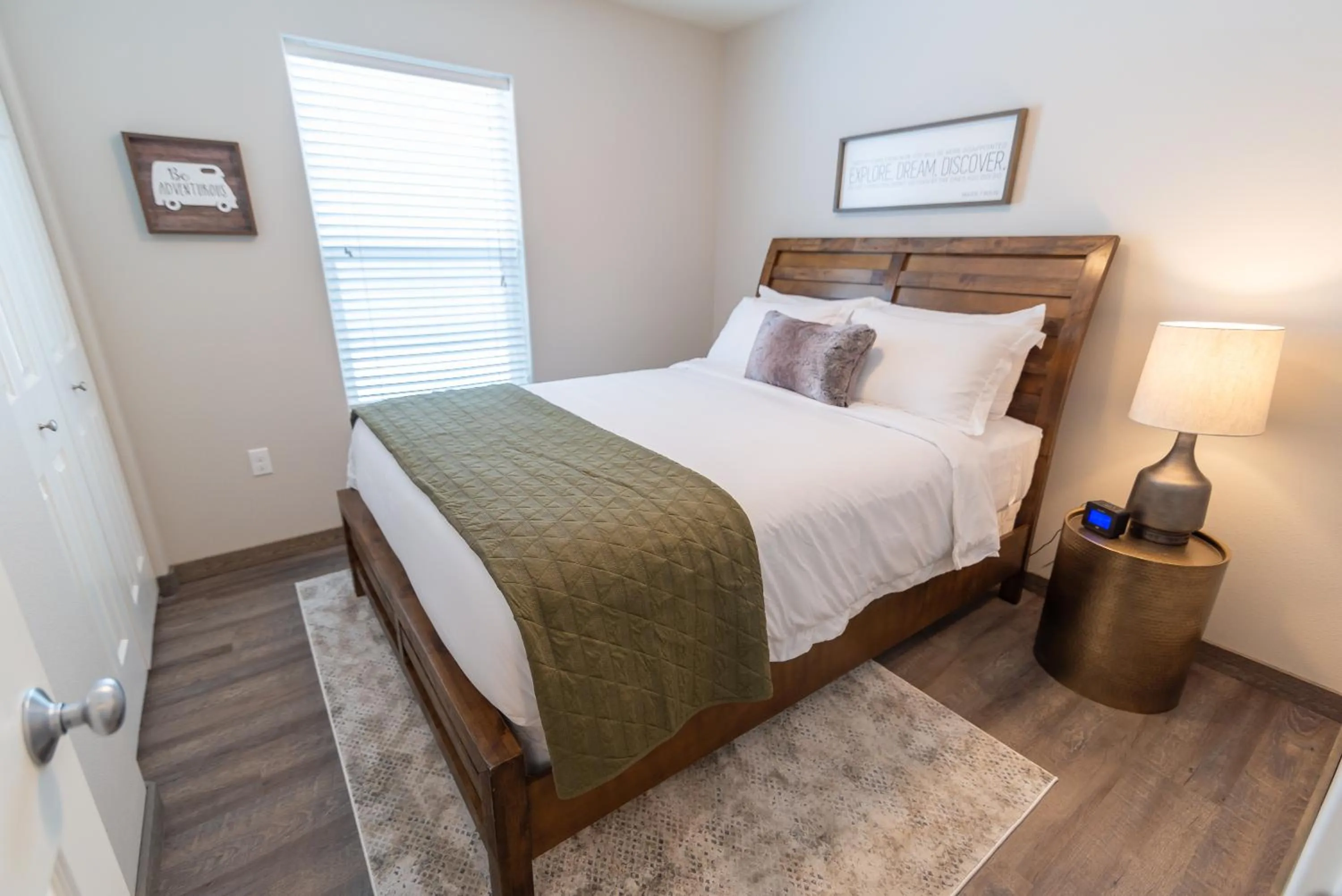 Bed in Susitna Suites