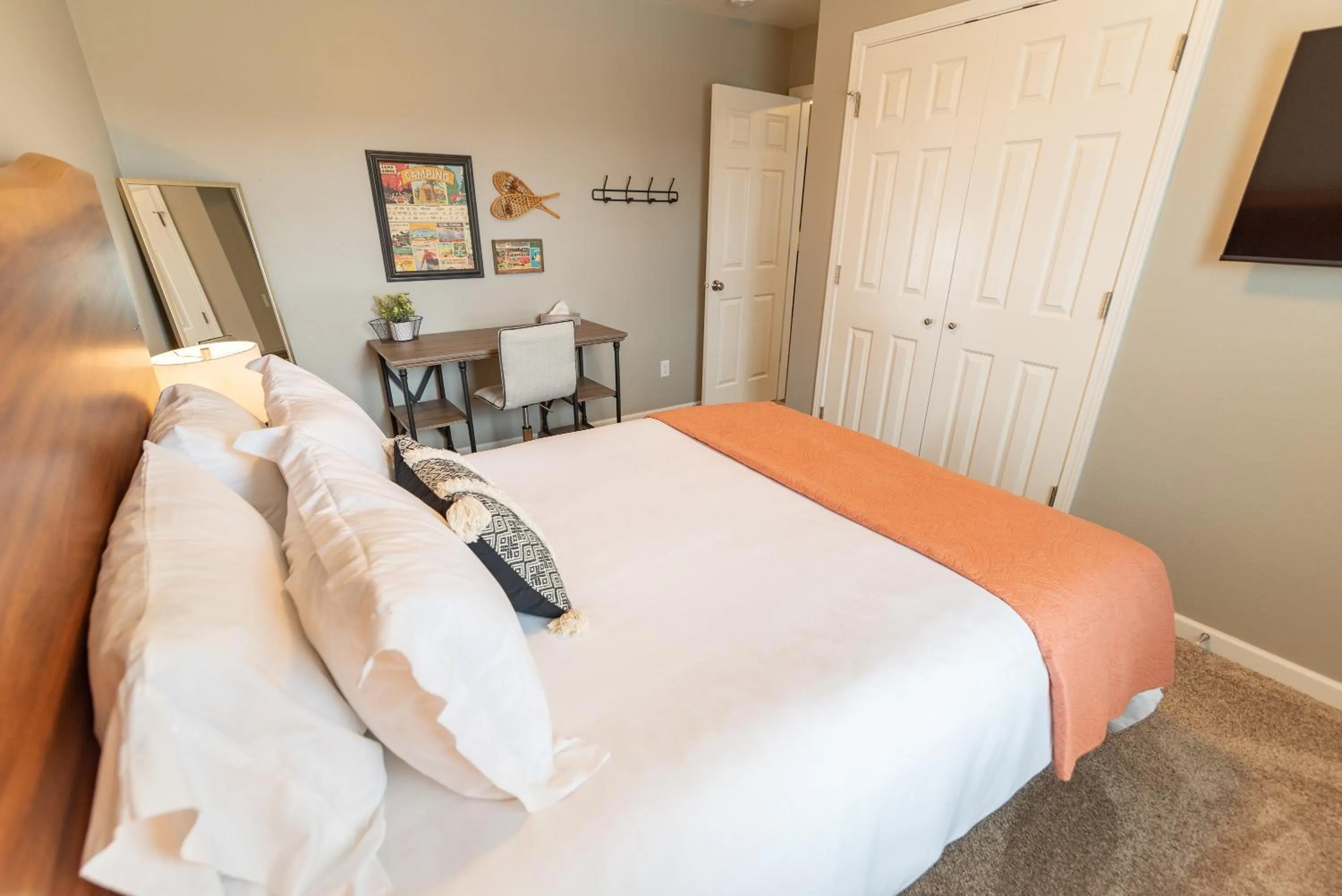 Bed in Susitna Suites