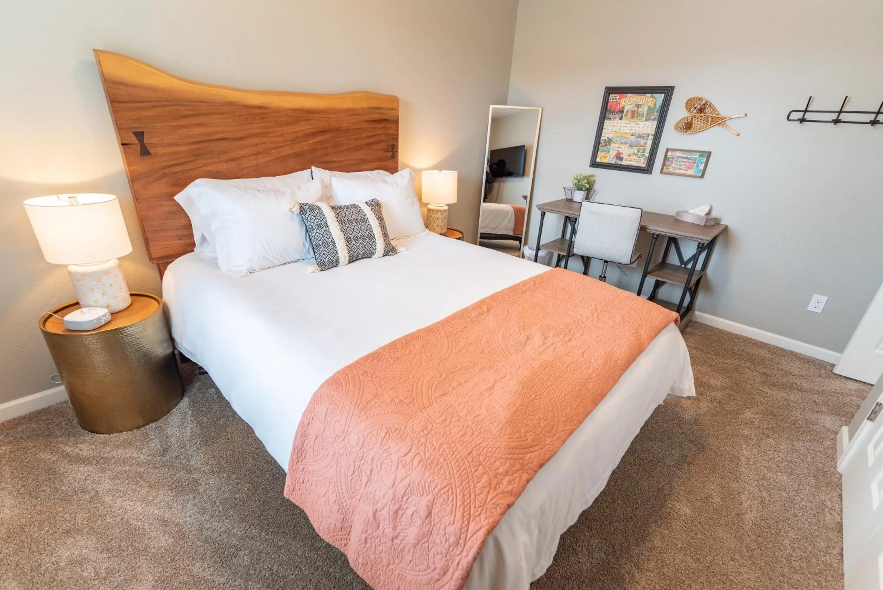 Bed in Susitna Suites