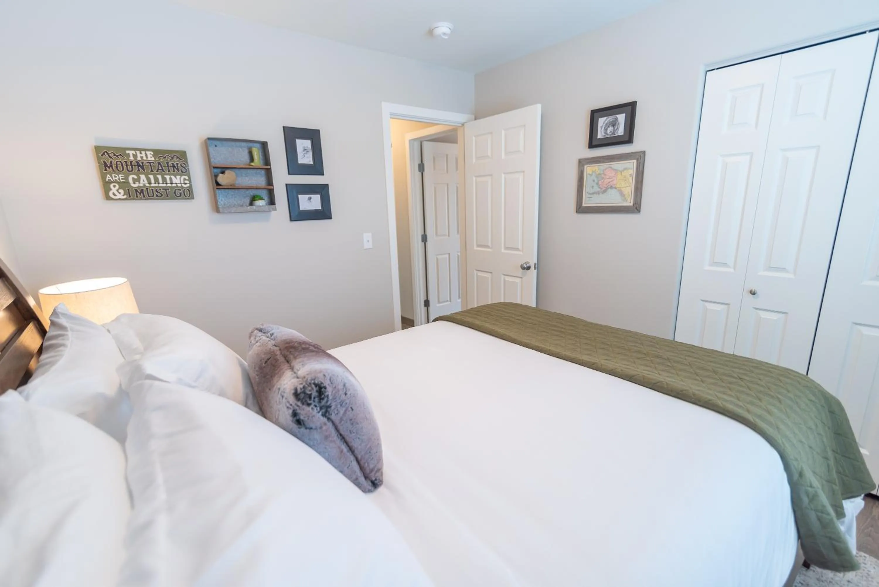 Bed in Susitna Suites